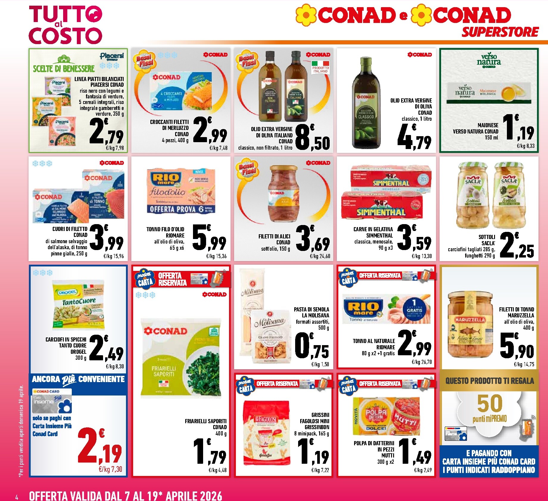 conad - Volantino attuale di Conad valido dal martedì 07/04/2026 al domenica 19/04/2026 - page: 4
