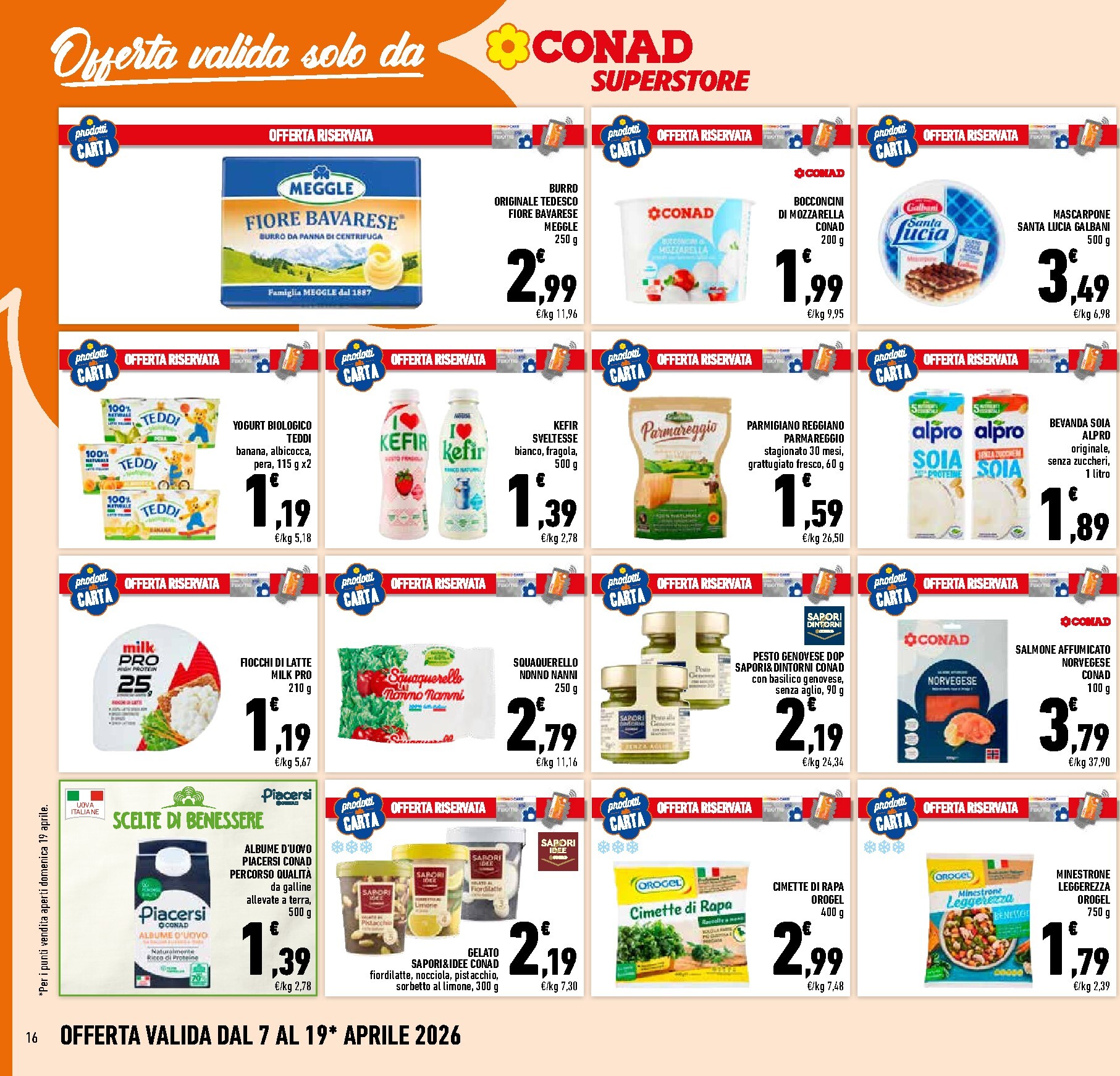 conad - Volantino attuale di Conad valido dal martedì 07/04/2026 al domenica 19/04/2026 - page: 16