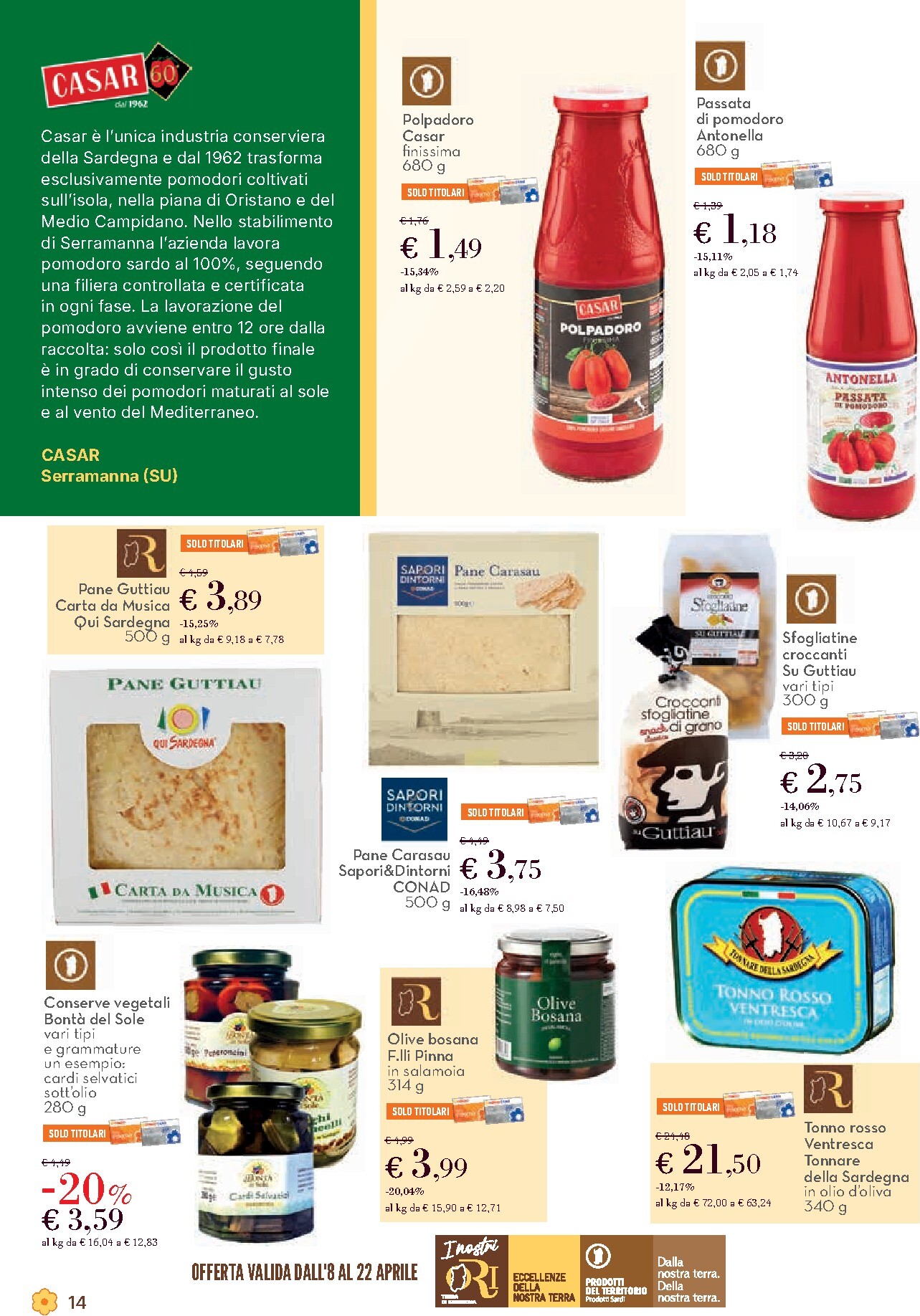 conad - Volantino attuale di Conad - Sa Coja valido dal mercoledì 08/04/2026 al mercoledì 22/04/2026 - page: 14