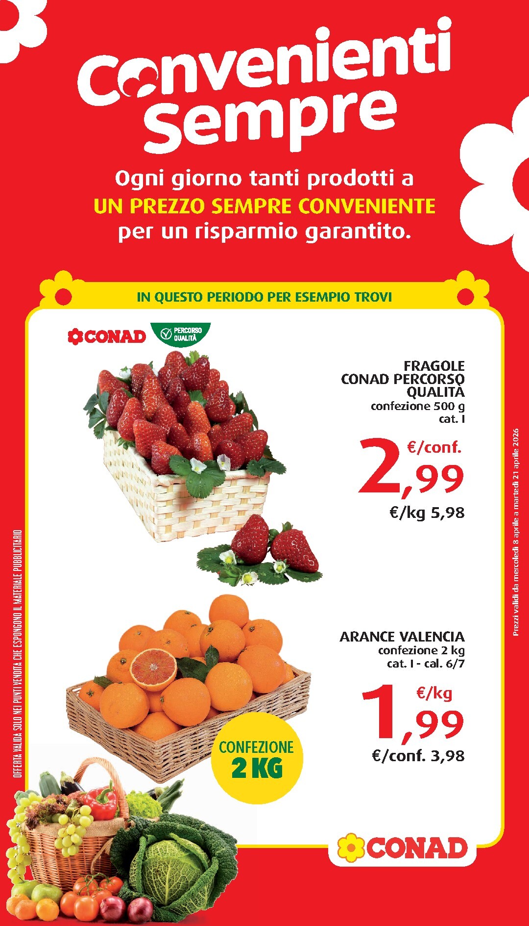conad - Volantino attuale di Conad - Convenienti Sempre valido dal mercoledì 08/04/2026 al martedì 21/04/2026 - page: 1