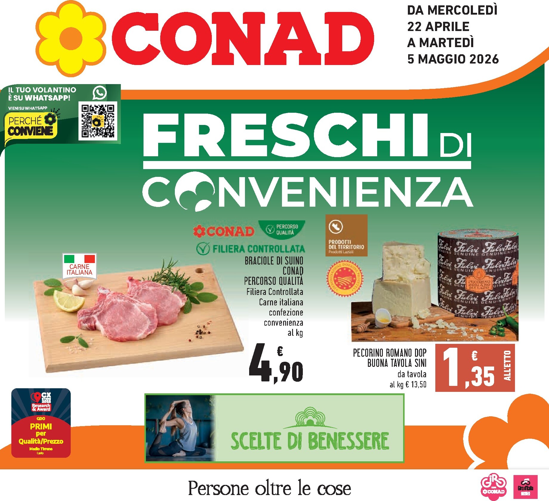 conad - Volantino Conad per la prossima settimana dal mercoledì 22/04/2026 al martedì 05/05/2026