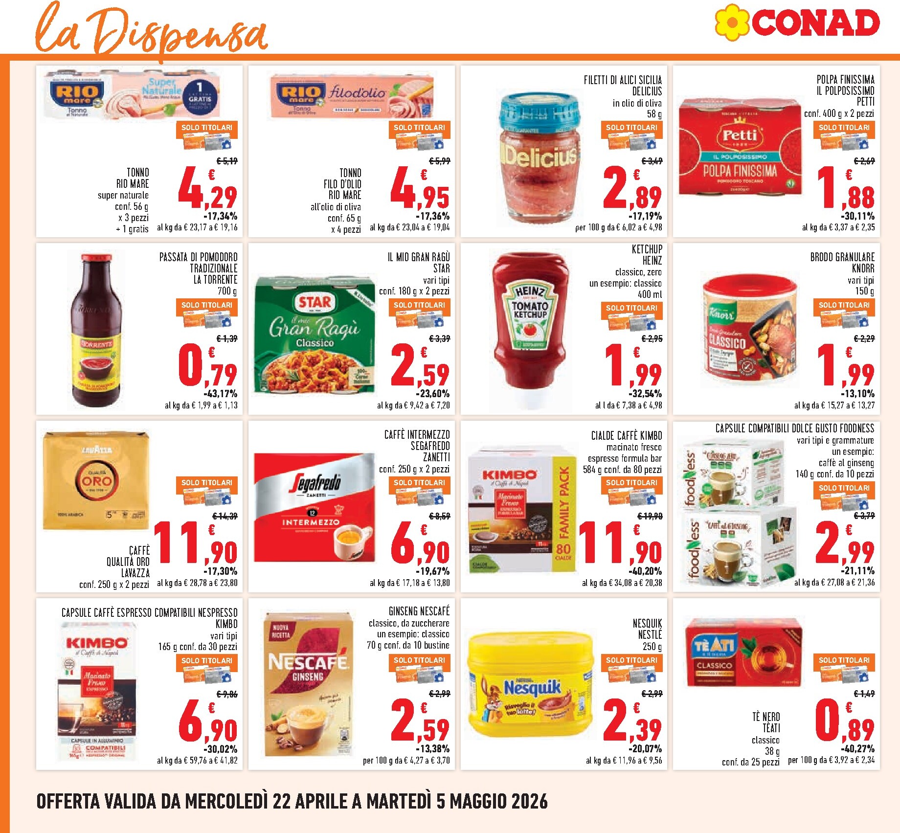 conad - Volantino Conad per la prossima settimana dal mercoledì 22/04/2026 al martedì 05/05/2026 - page: 16