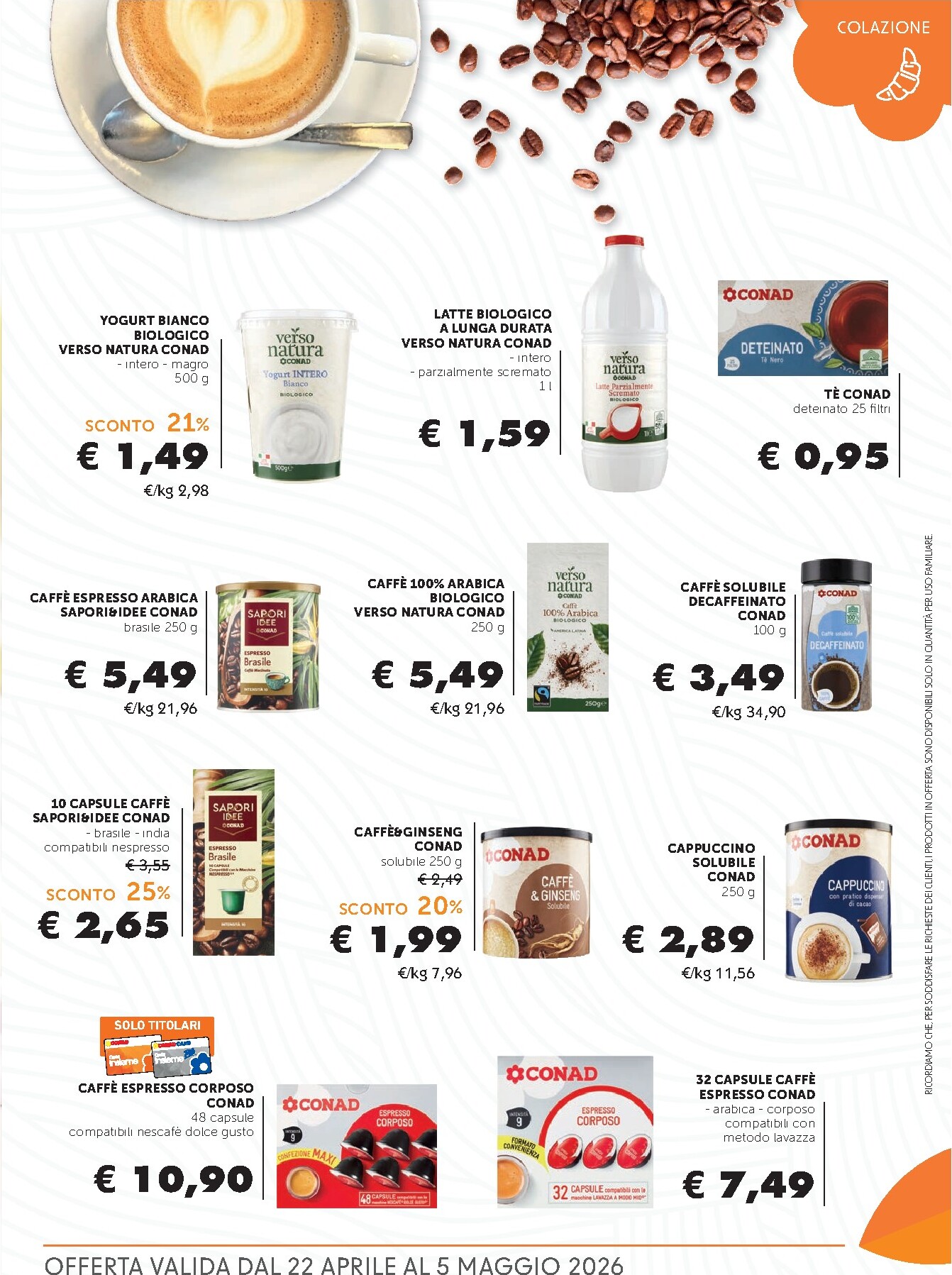 conad - Volantino futuro Conad - La Qualità è Nella Nostra Natura valido dal mercoledì 22/04/2026 al martedì 05/05/2026 - page: 3