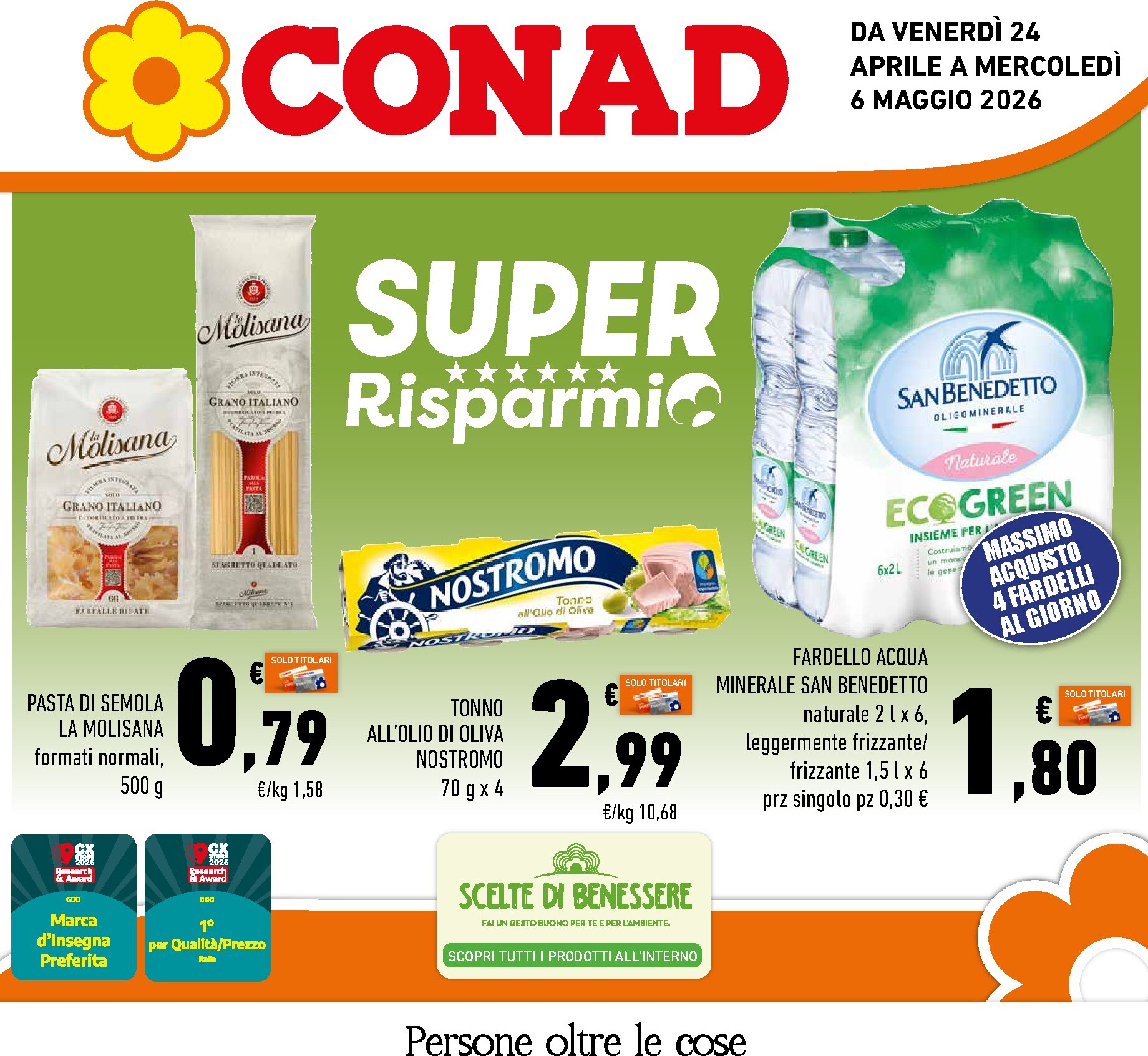 conad - Volantino attuale di Conad - Abruzzo, Molise, Marche valido dal venerdì 24/04/2026 al mercoledì 06/05/2026