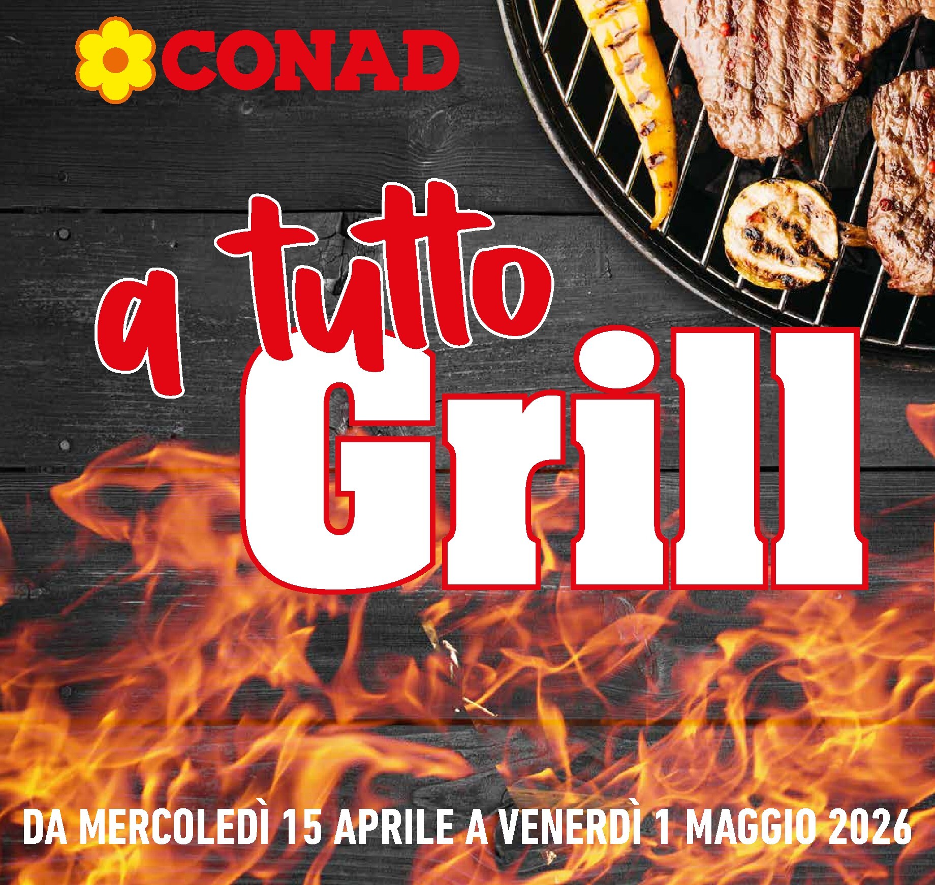 conad - Volantino attuale di Conad - Grill valido dal mercoledì 15/04/2026 al venerdì 01/05/2026