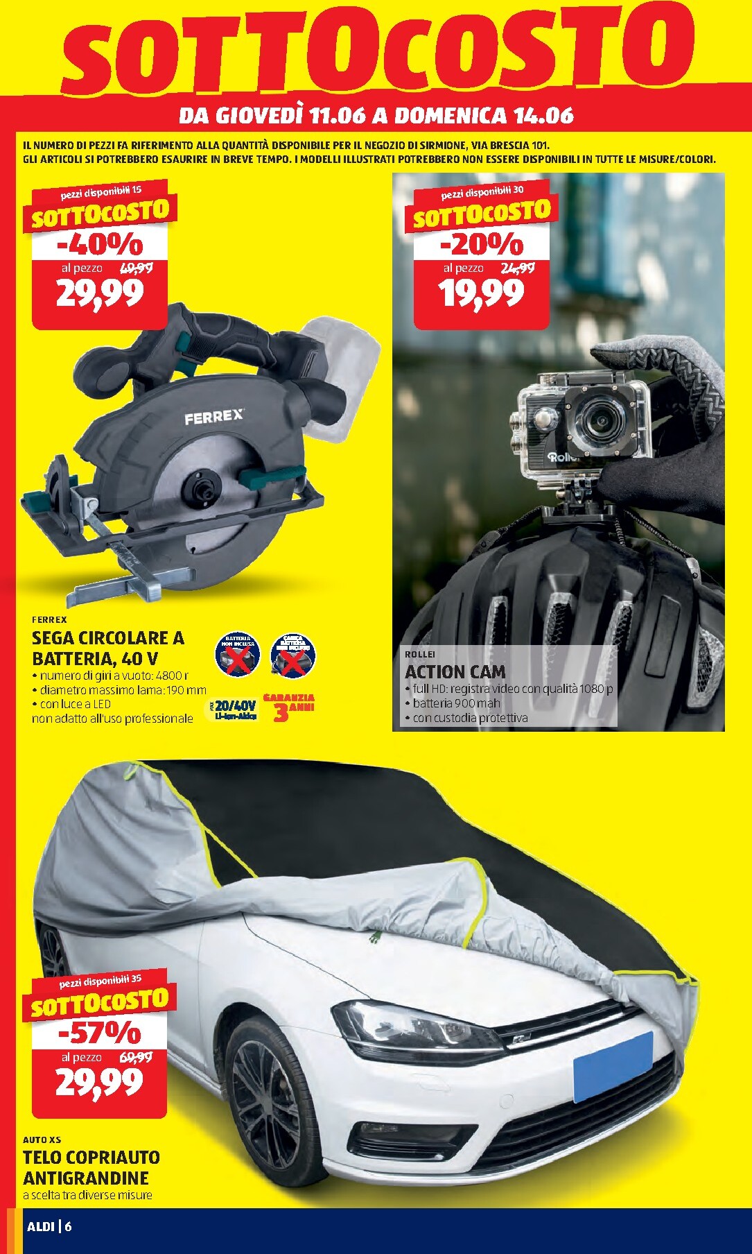 aldi - Volantino ALDI - Nuova apertura di Sirmione per la prossima settimana dal giovedì 11/06/2026 al domenica 14/06/2026 - page: 6
