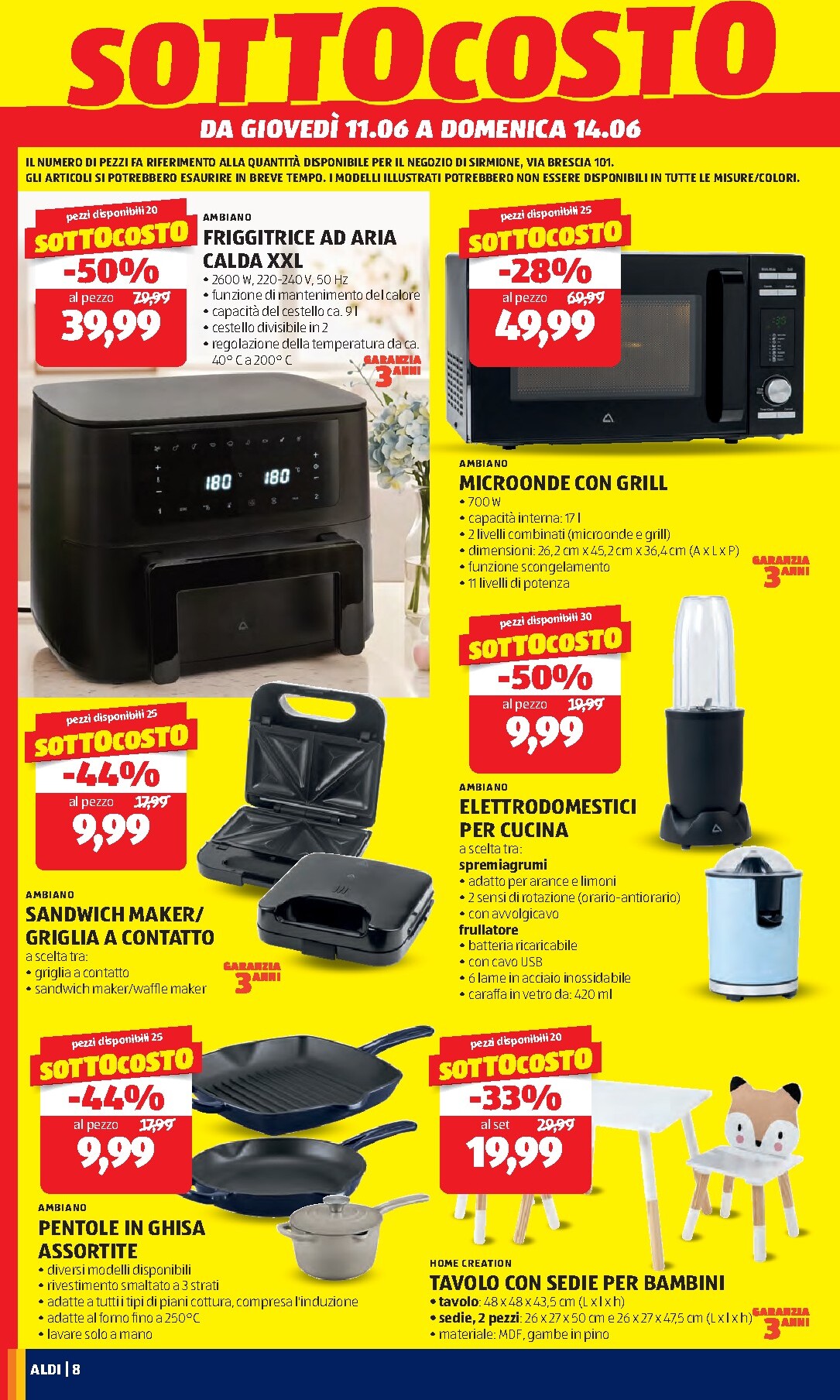 aldi - Volantino ALDI - Nuova apertura di Sirmione per la prossima settimana dal giovedì 11/06/2026 al domenica 14/06/2026 - page: 8