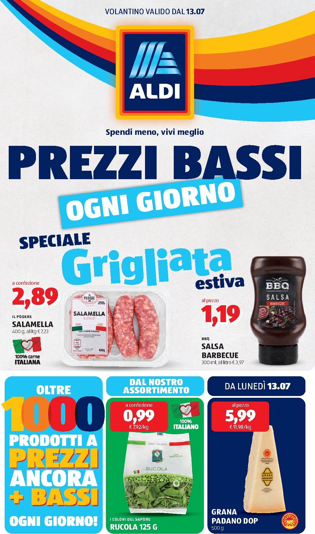 aldi - Volantino ALDI - Sfoglia il volantino della prossima settimana per la prossima settimana dal lunedì 13/07/2026 al venerdì 31/07/2026 - page: 1