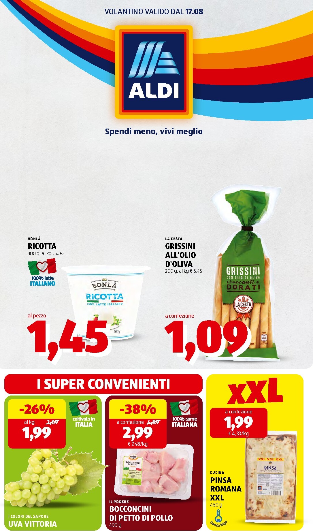 aldi - Volantino ALDI per la prossima settimana dal lunedì 17/08/2026 al domenica 23/08/2026