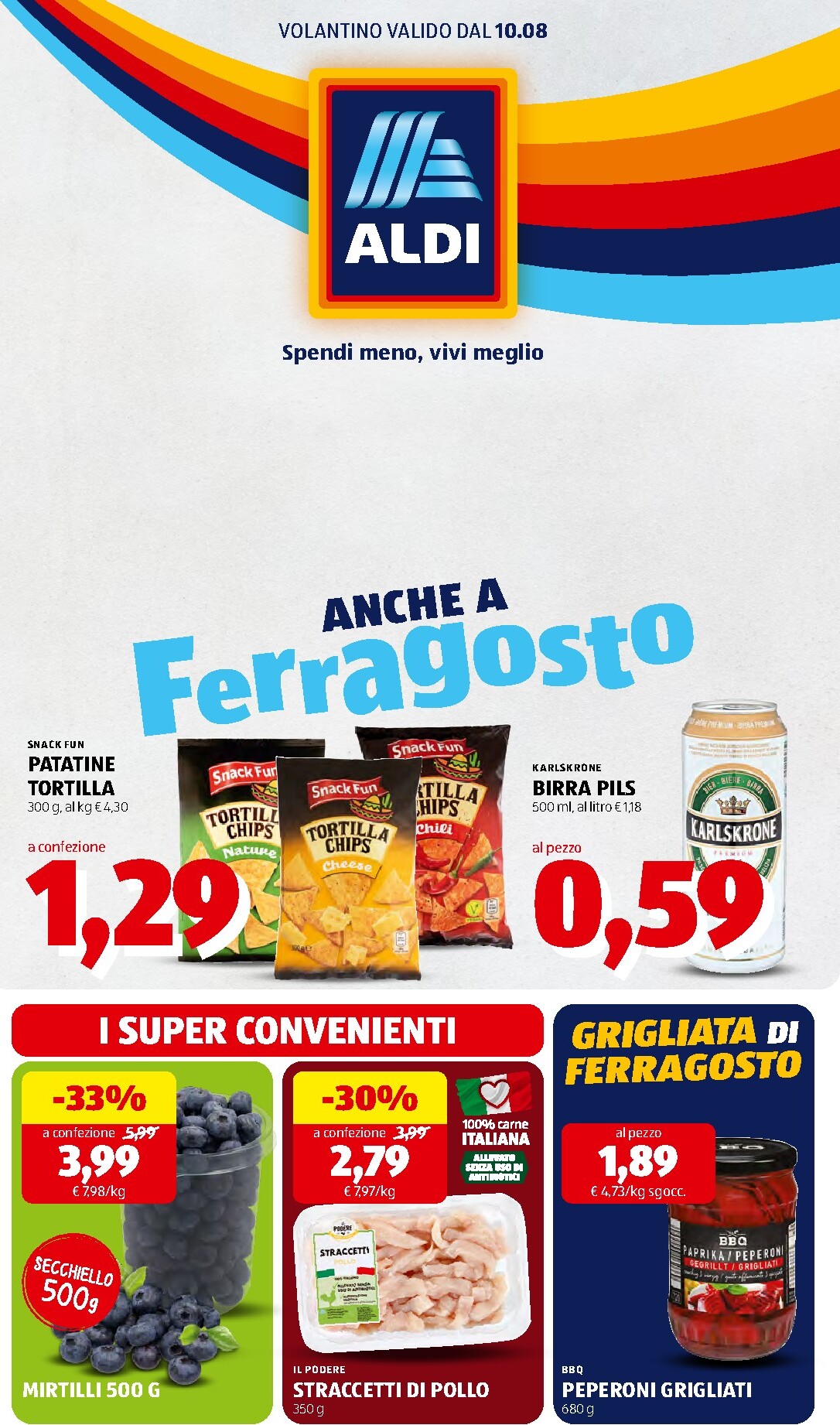 aldi - Volantino attuale di ALDI valido dal lunedì 10/08/2026 al domenica 16/08/2026 - page: 1