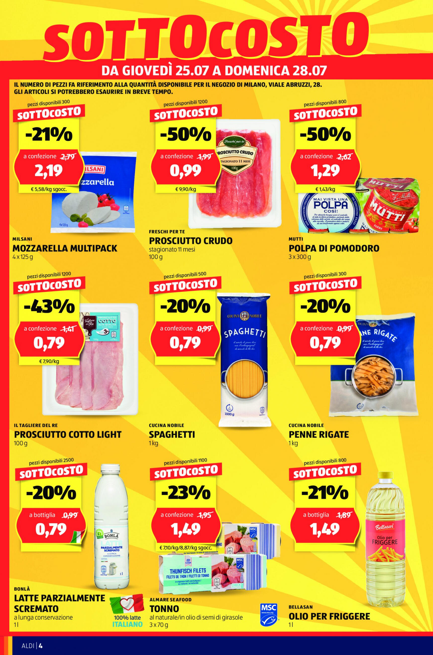 aldi - Nuovo volantino ALDI - Offerte nuova apertura Milano 25.07. - 28.07. - page: 4