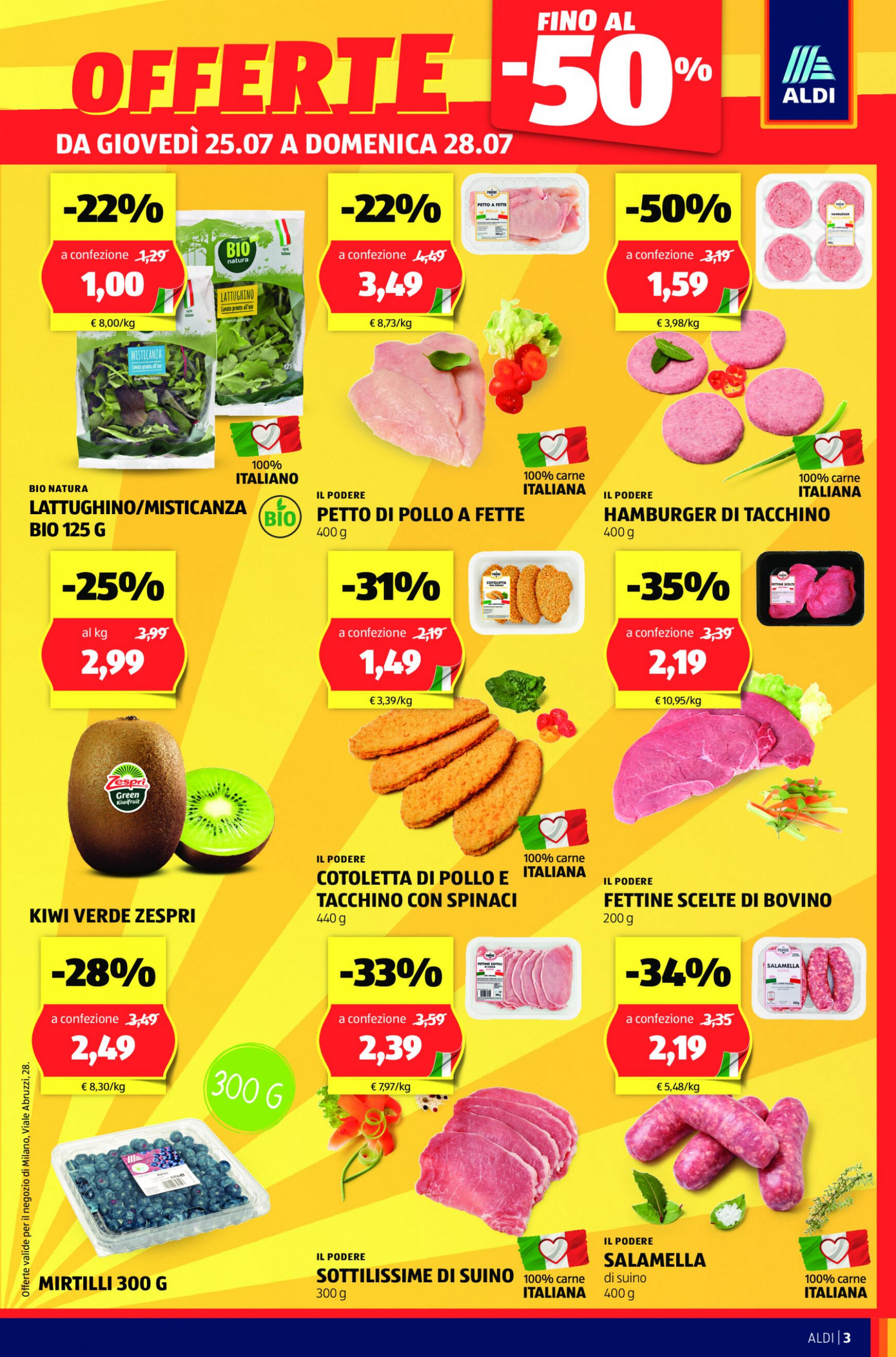 aldi - Nuovo volantino ALDI - Offerte nuova apertura Milano 25.07. - 28.07. - page: 3