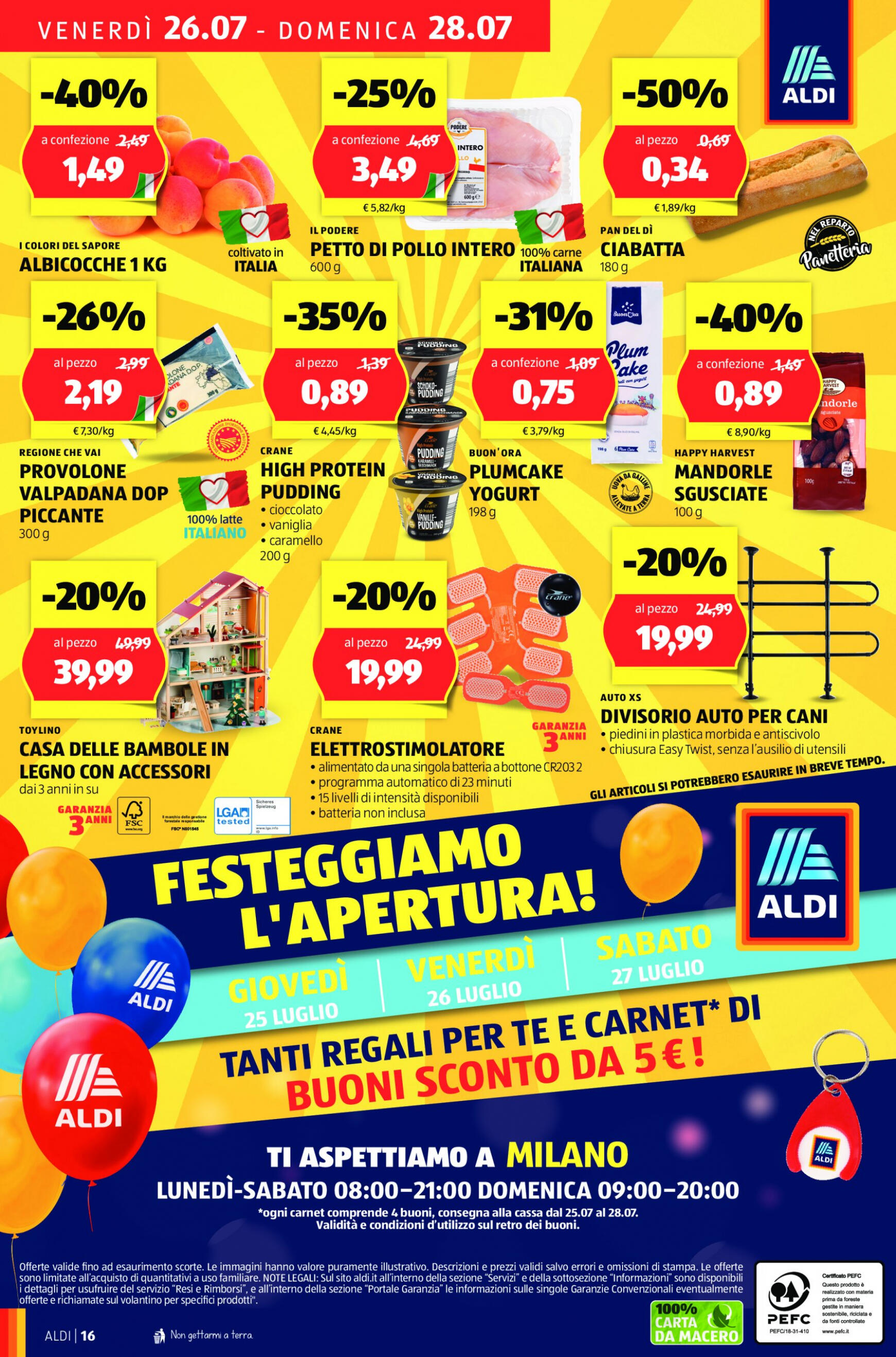 aldi - Nuovo volantino ALDI - Offerte nuova apertura Milano 25.07. - 28.07. - page: 16