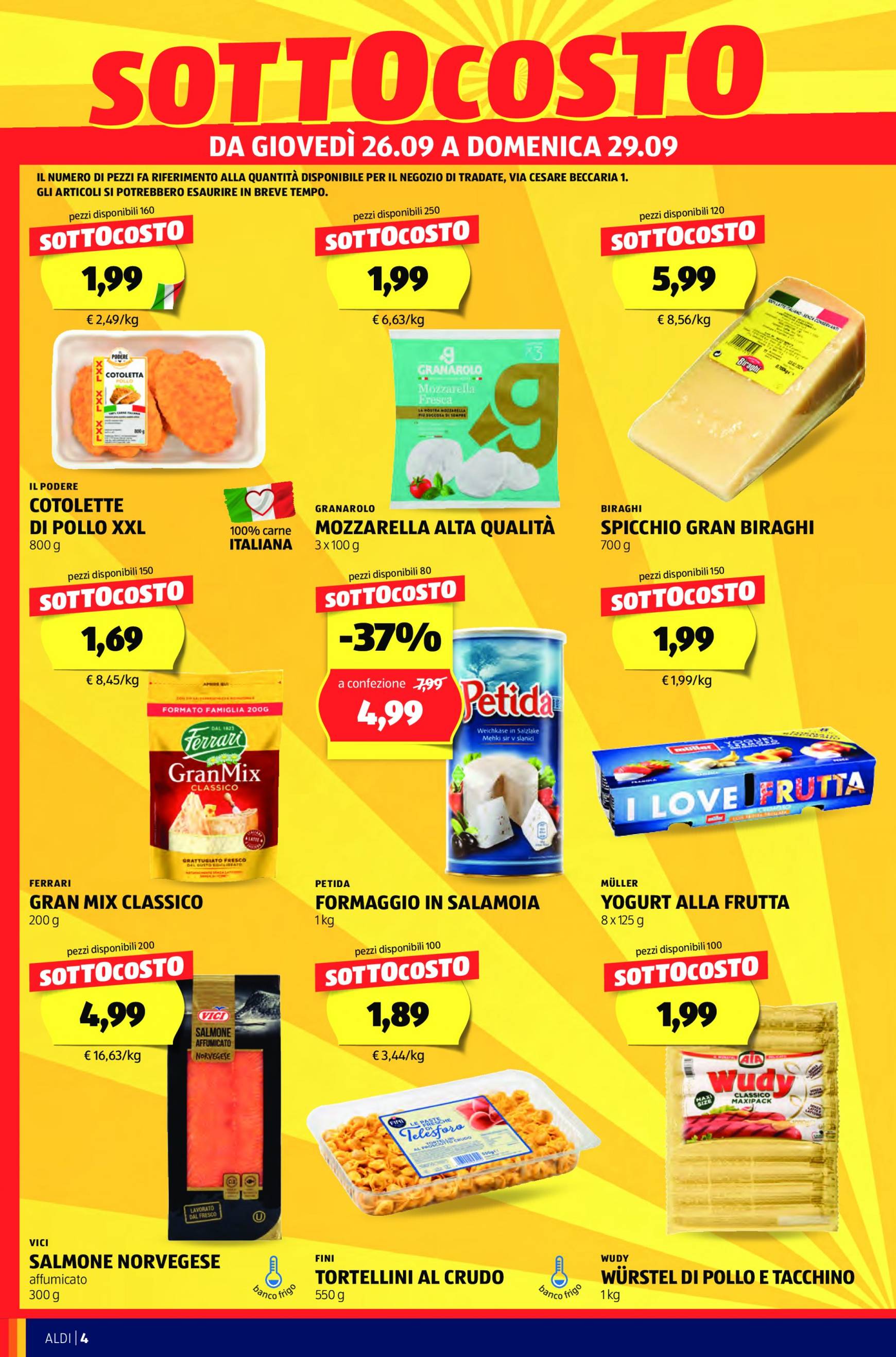 aldi - Nuovo volantino ALDI - Tradate, Via Cesare Beccaria, 1 26.09. - 29.09. - page: 4