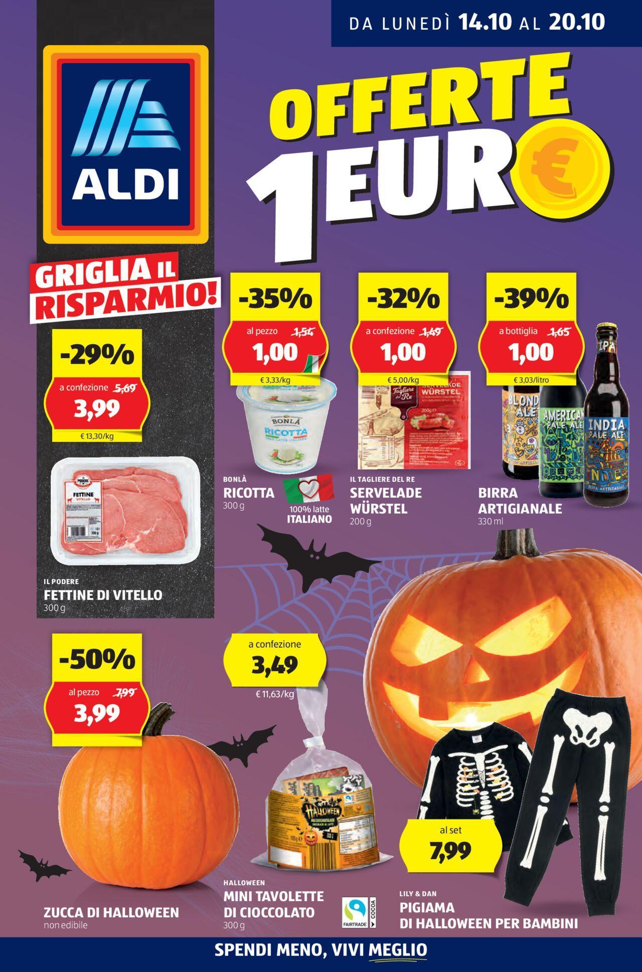 aldi - Aldi volantino 14/10/2024 - 20/10/2024