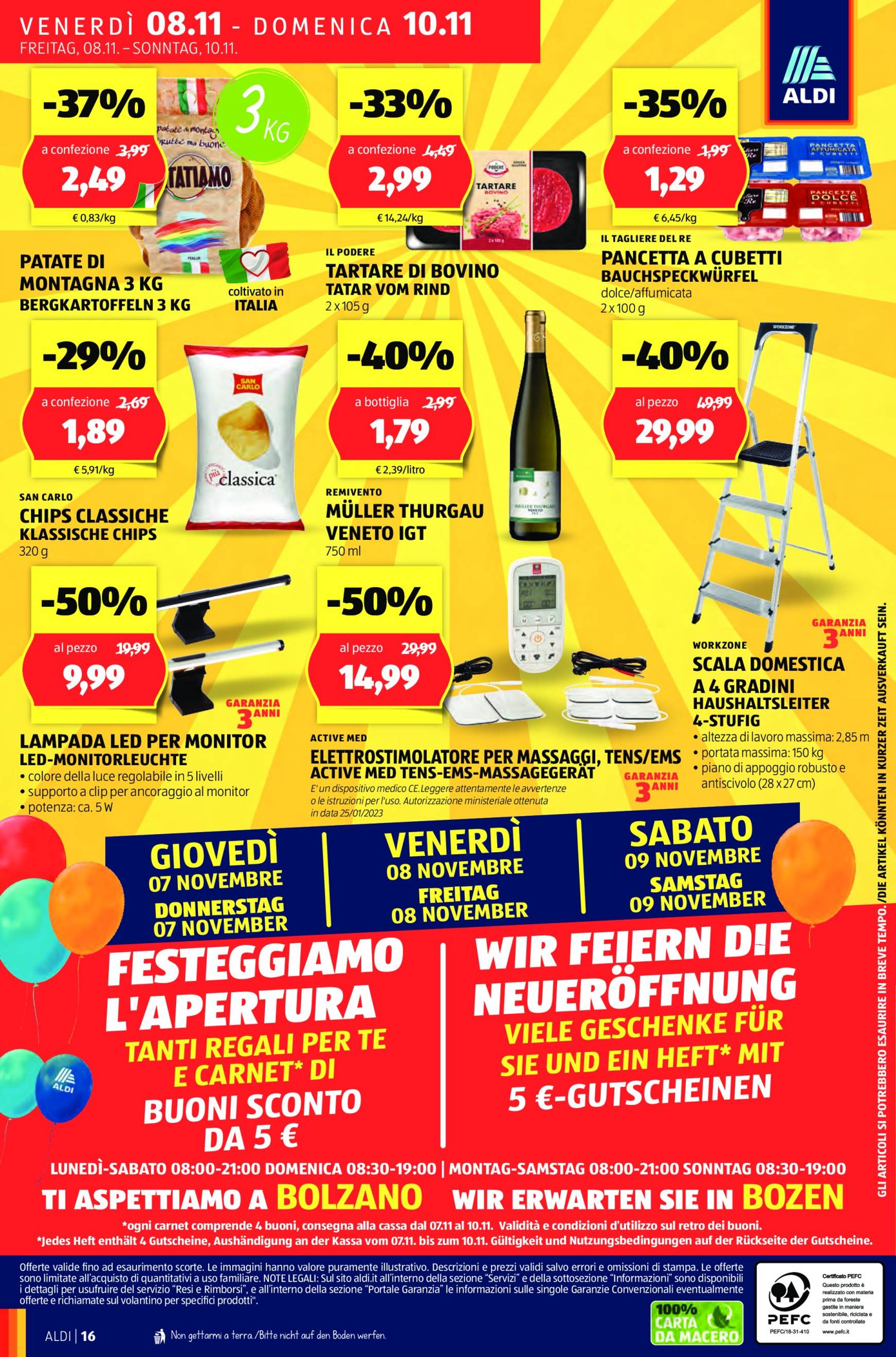 aldi - Volantino ALDI - Offerte nuova apertura Bolzano valido dal 07.11. al 10.11. - page: 16