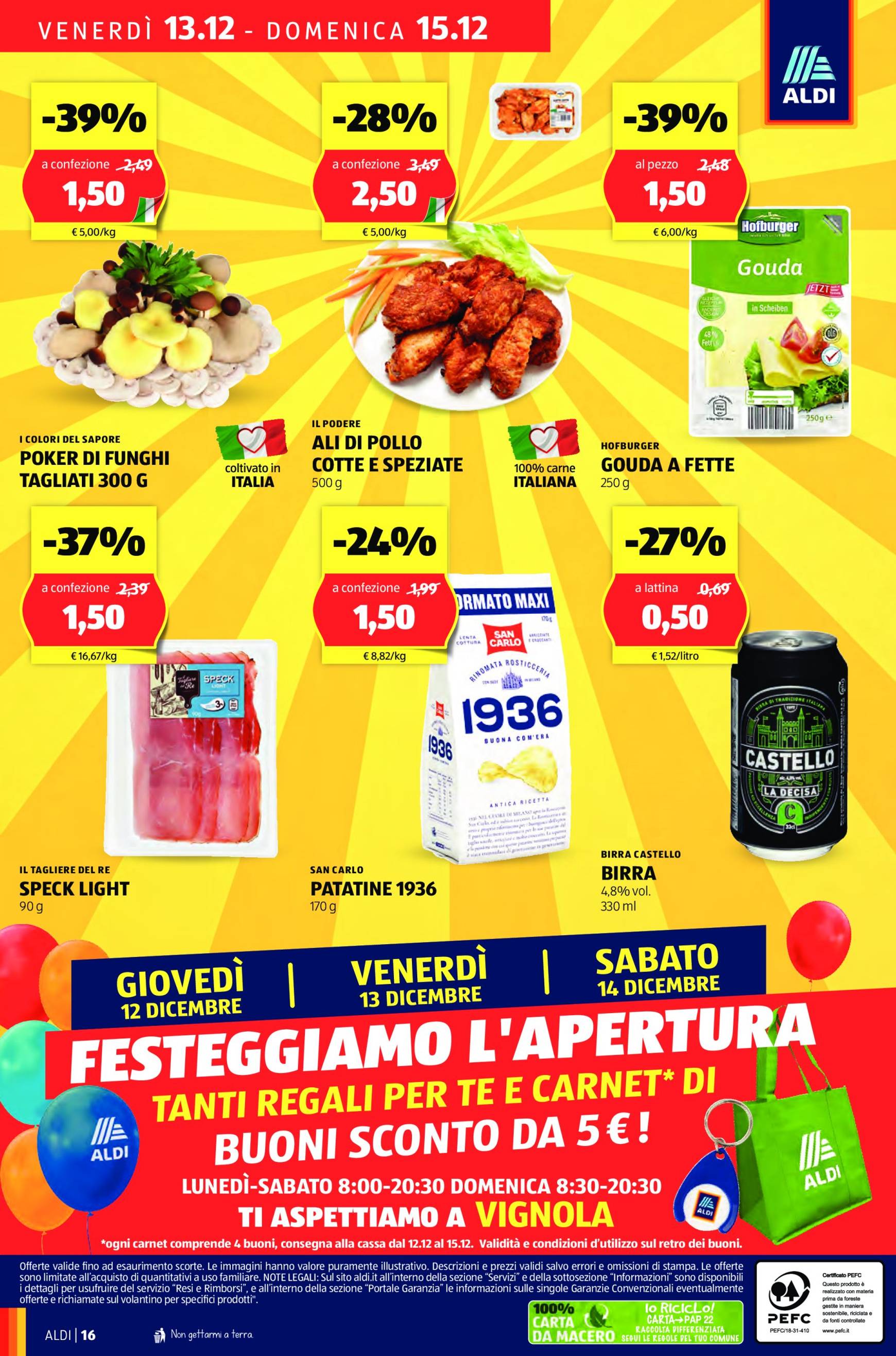 aldi - Volantino ALDI - Nuova apertura Vignola valido dal 12/12 al 15/12 - page: 16