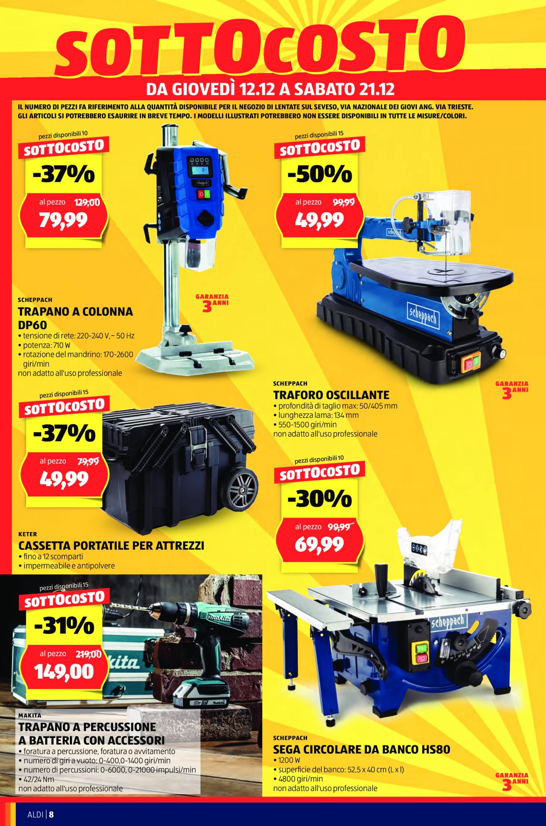 aldi - Volantino ALDI - Nuova apertura Lentate sul Seveso valido dal 12/12 al 15/12 - page: 8