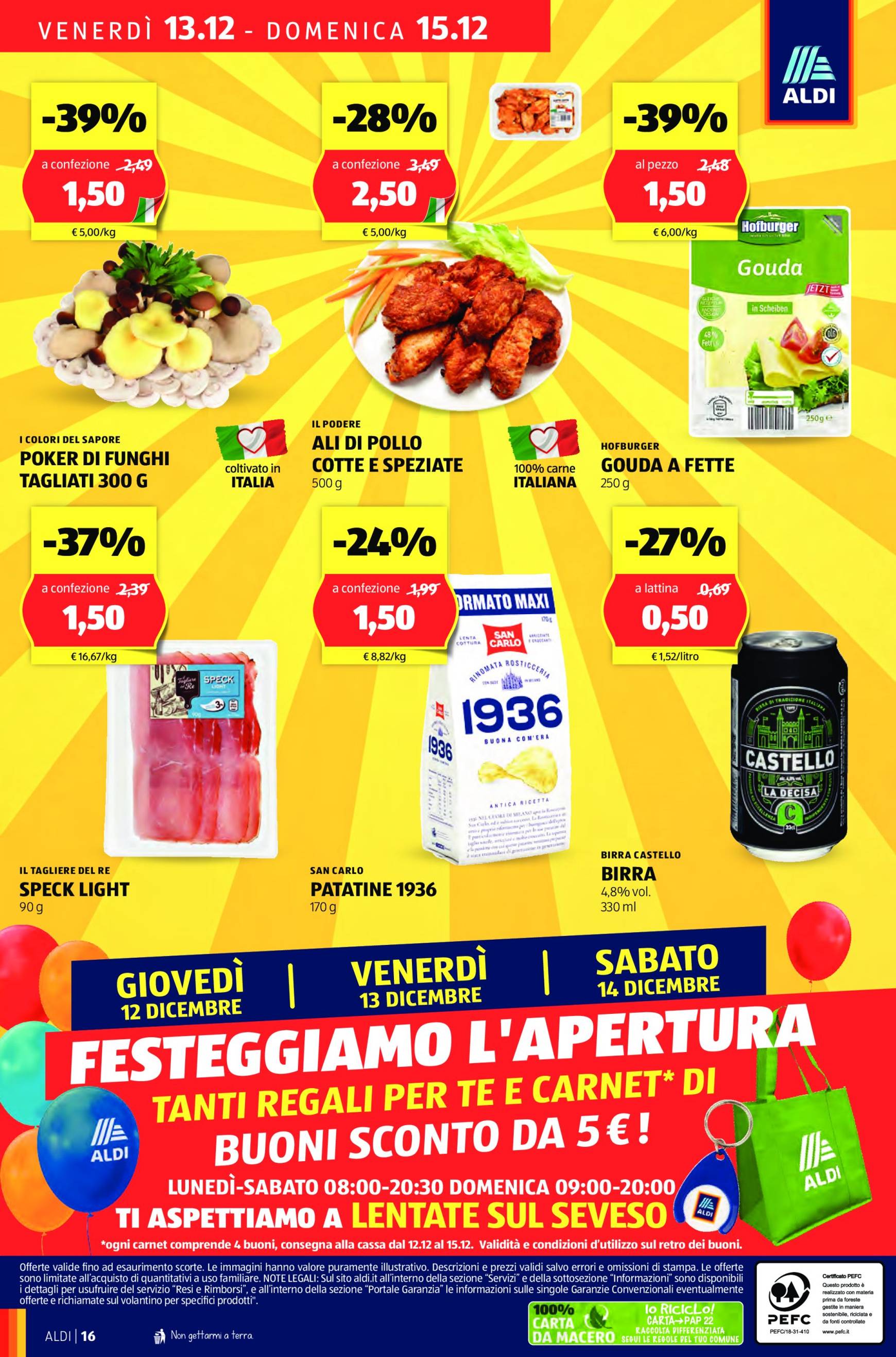 aldi - Volantino ALDI - Nuova apertura Lentate sul Seveso valido dal 12/12 al 15/12 - page: 16