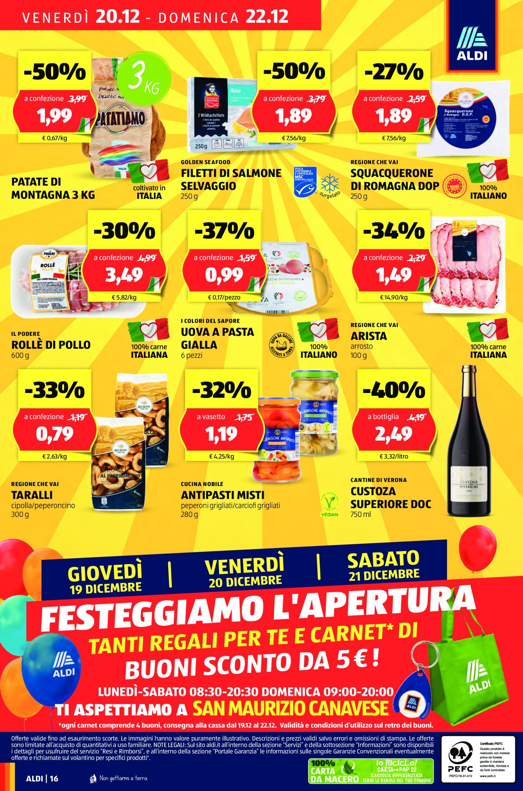 aldi - Volantino ALDI - Nuova apertura San Maurizio Canavese valido dal 19/12 al 22/12 - page: 16