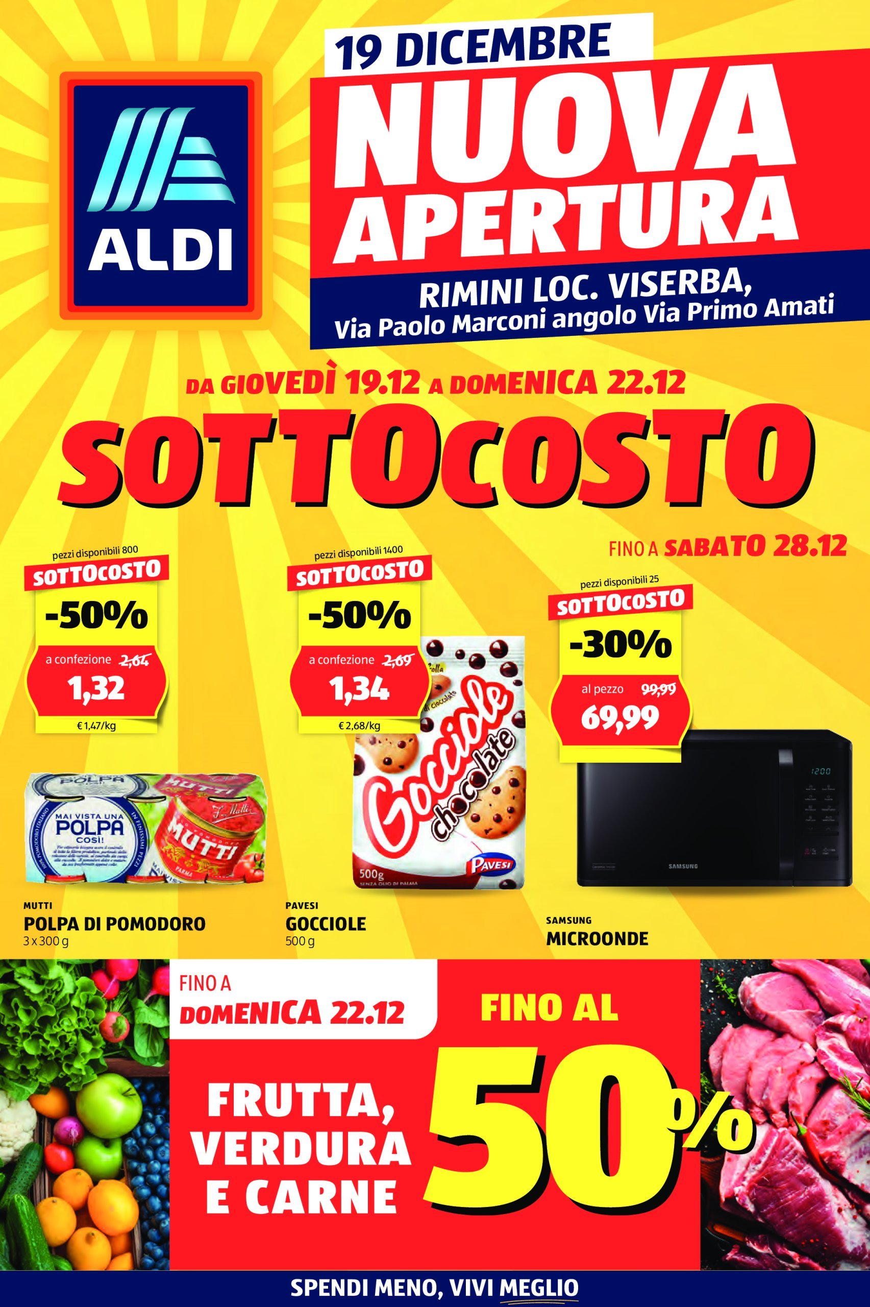 aldi - Volantino ALDI - Nuova apertura Rimini valido dal 19/12 al 22/12