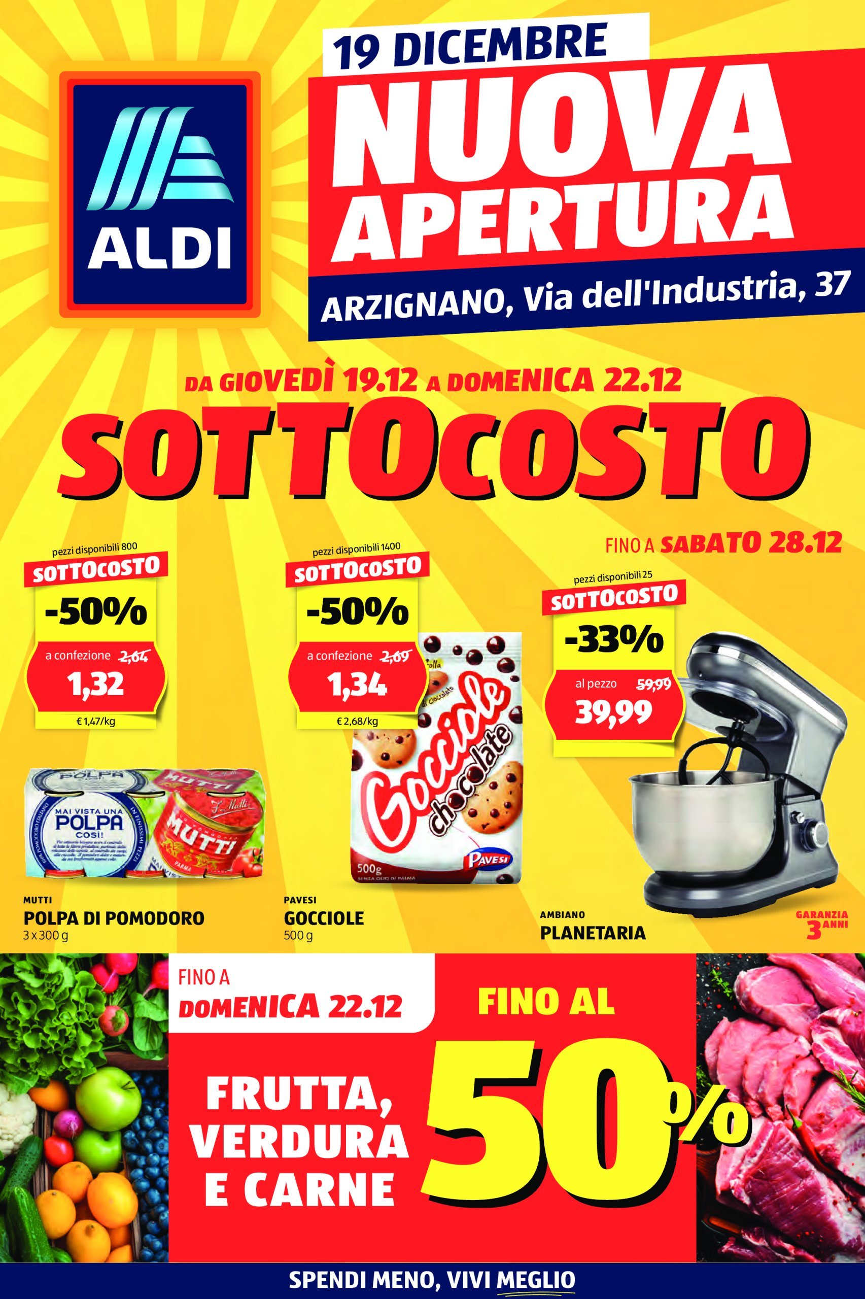 aldi - Volantino ALDI - Offerte ALDI nuova apertura Arzignano valido dal 19/12 al 22/12