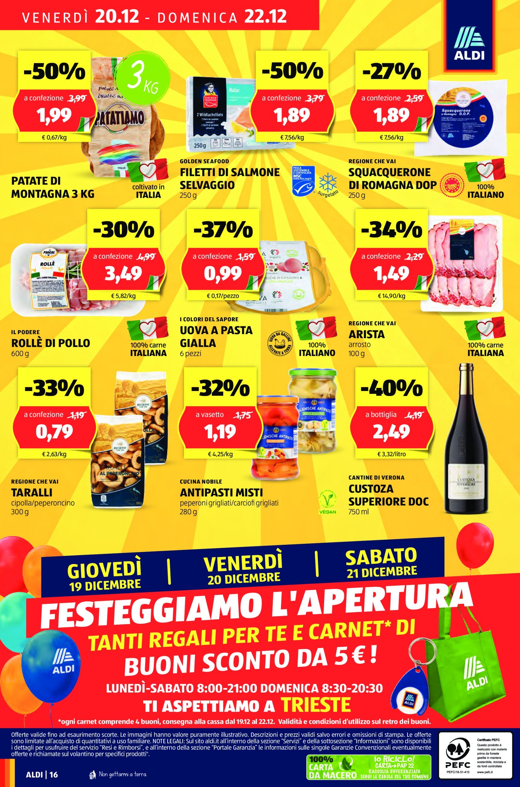 aldi - Volantino ALDI - Nuova apertura Trieste valido dal 19/12 al 22/12 - page: 16