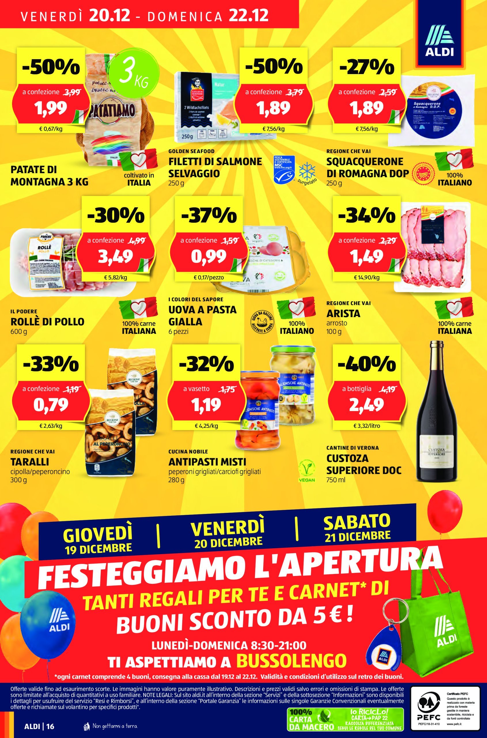 aldi - Volantino ALDI - Nuova apertura Bussolego valido dal 19/12 al 22/12 - page: 16