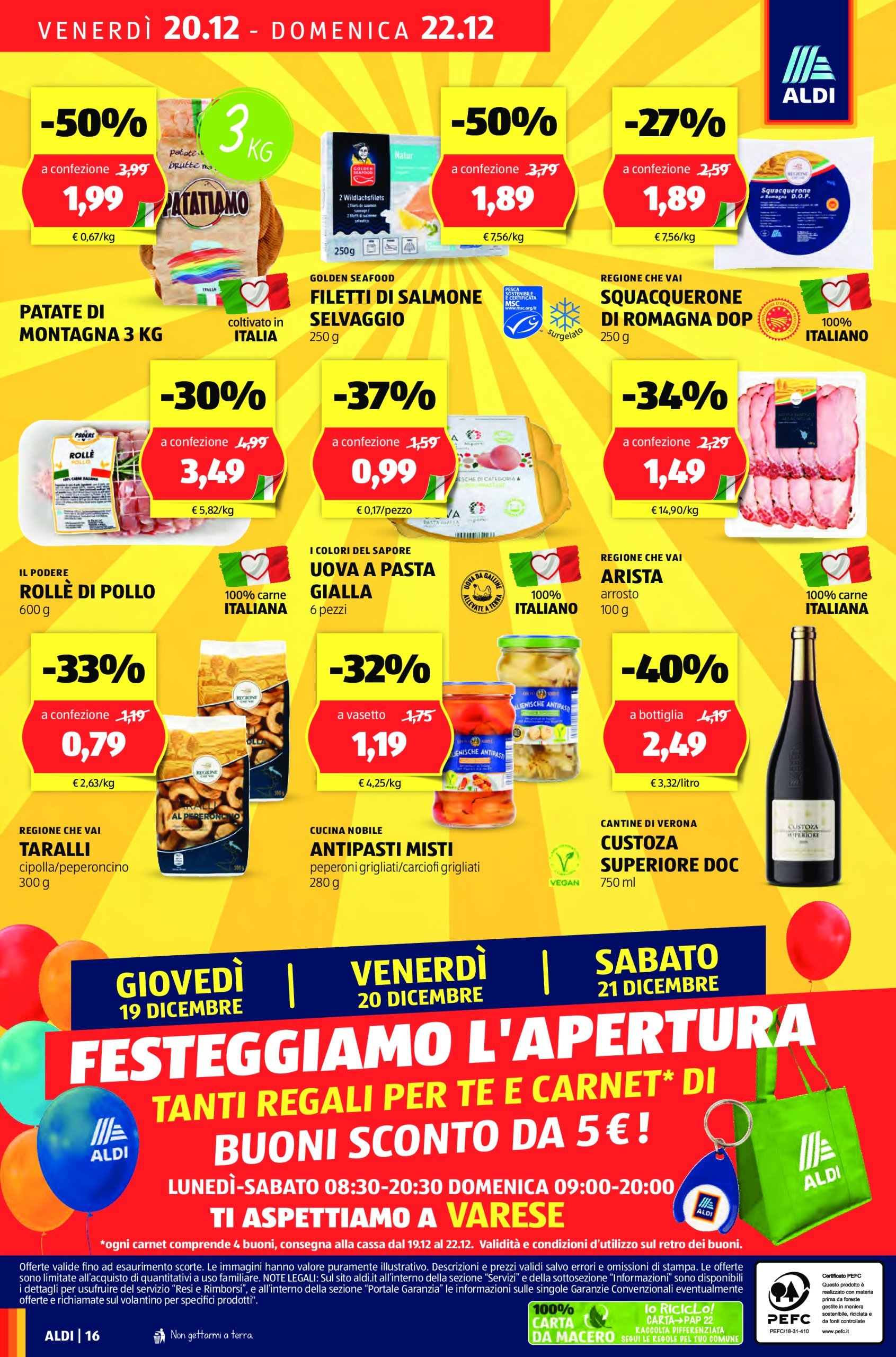 aldi - Volantino ALDI - Nuova apertura Varese valido dal 19/12 al 22/12 - page: 16