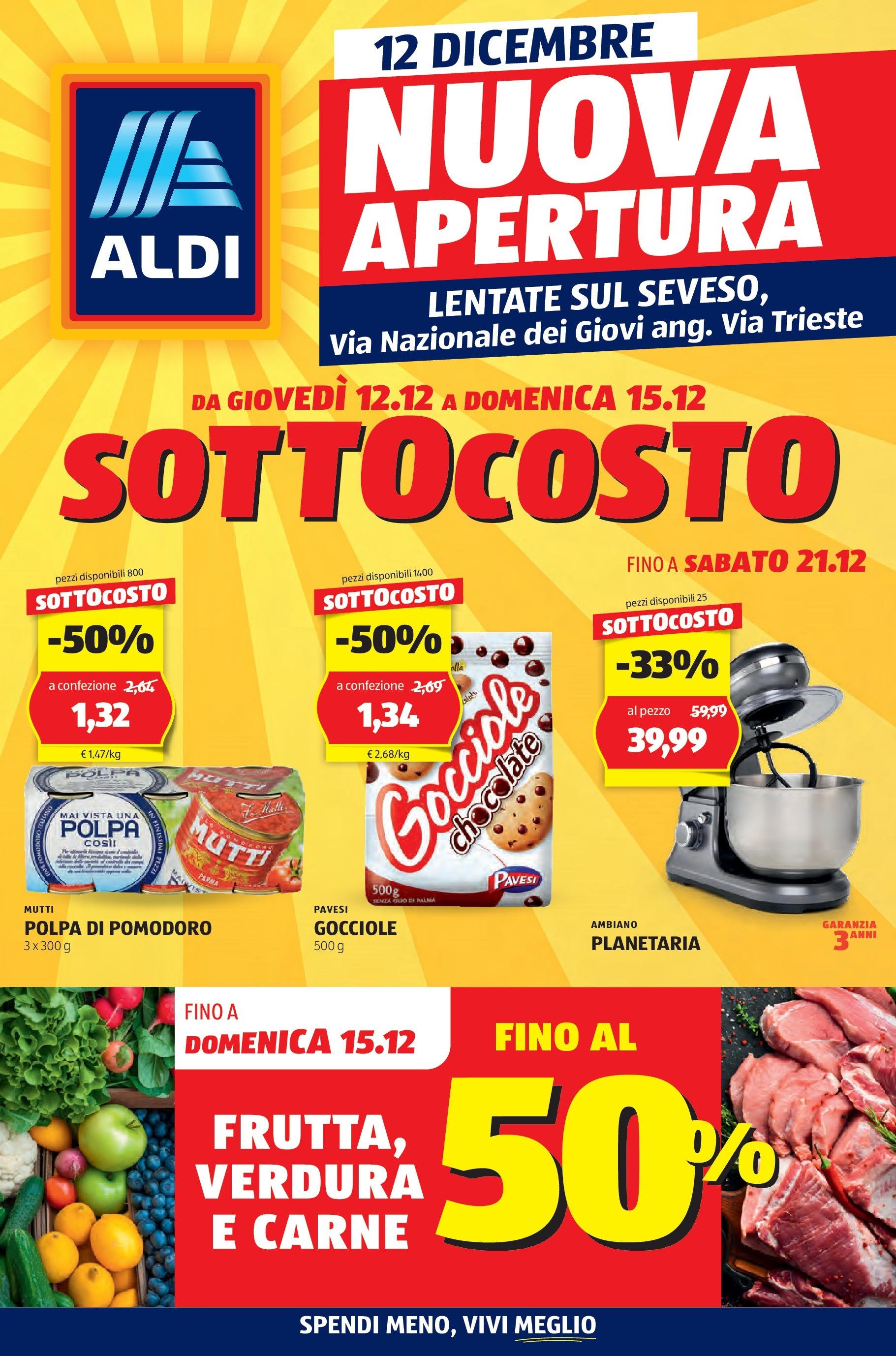 aldi - Volantino ALDI - Nuova apertura Trieste valido dal 12/12 al 21/12