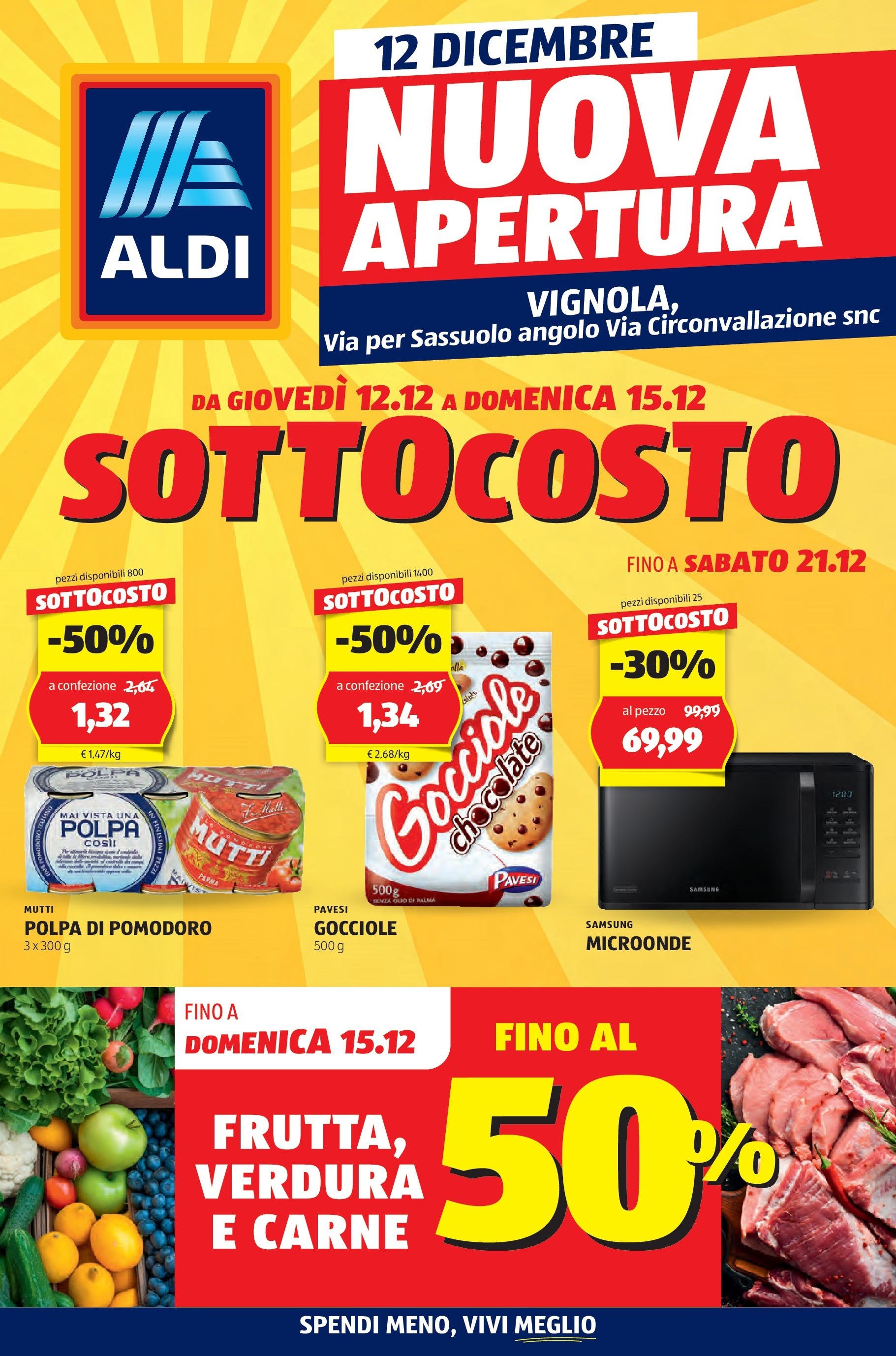 aldi - Volantino ALDI - Nuova apertura Vignola valido dal 12/12 al 21/12