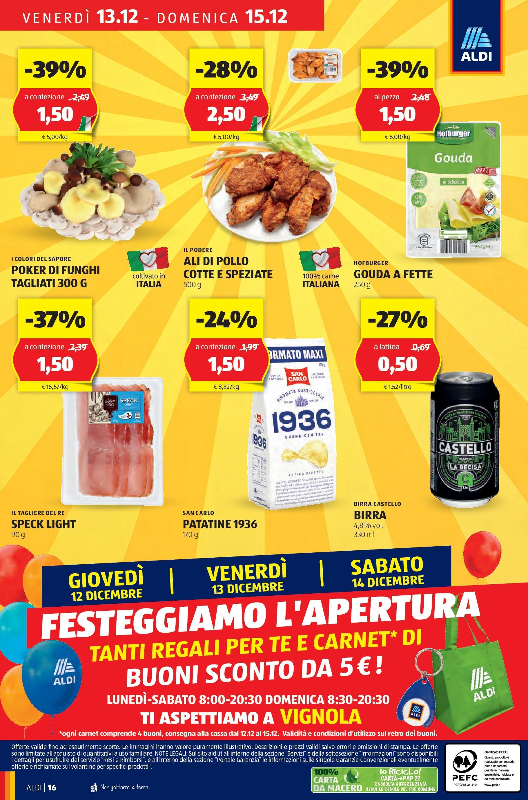 aldi - Volantino ALDI - Nuova apertura Vignola valido dal 12/12 al 21/12 - page: 16