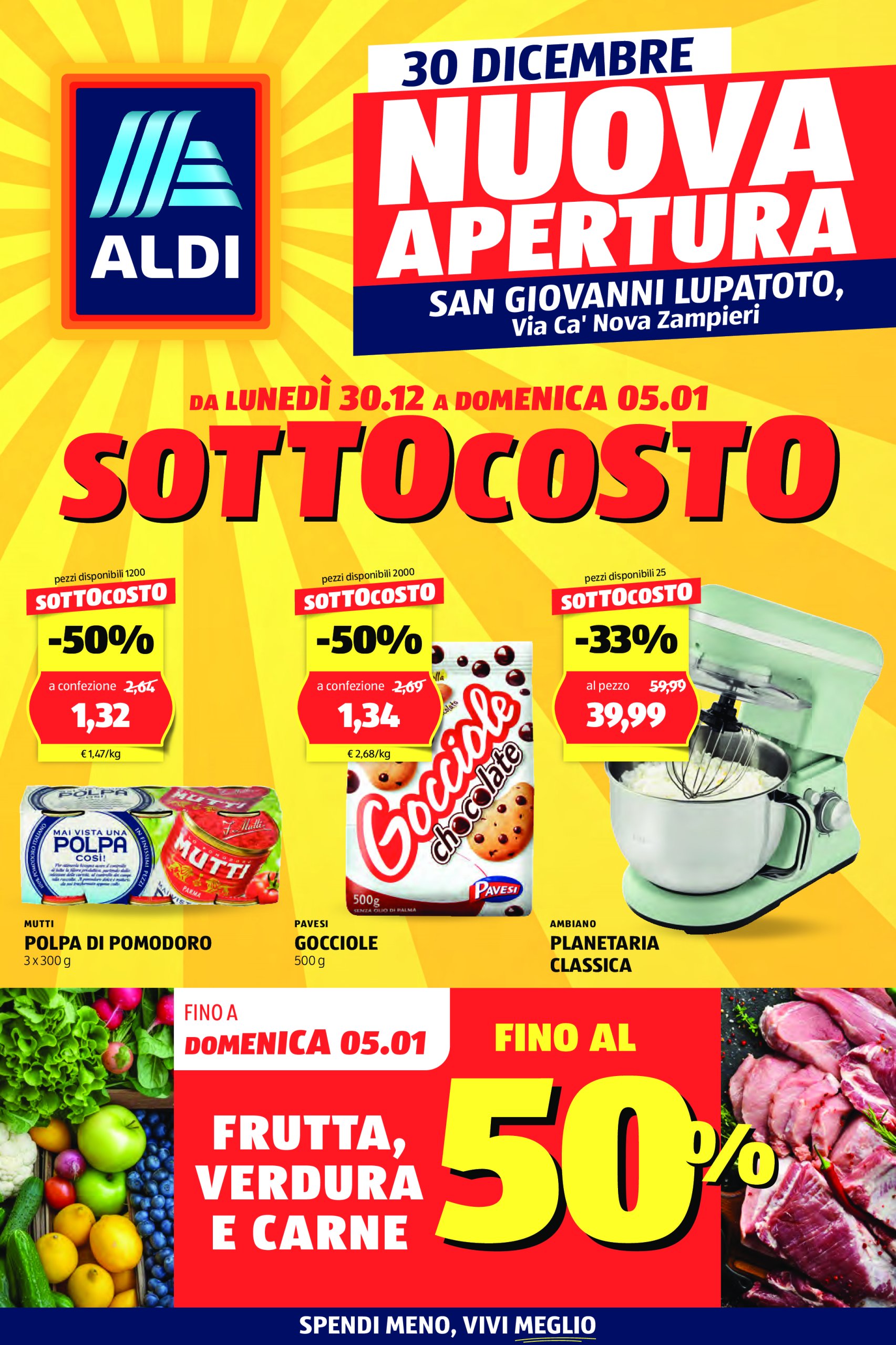 aldi - Volantino ALDI - Offerte ALDI nuova apertura San Giovanni Lupatoto valido dal 30/12 al 05/01