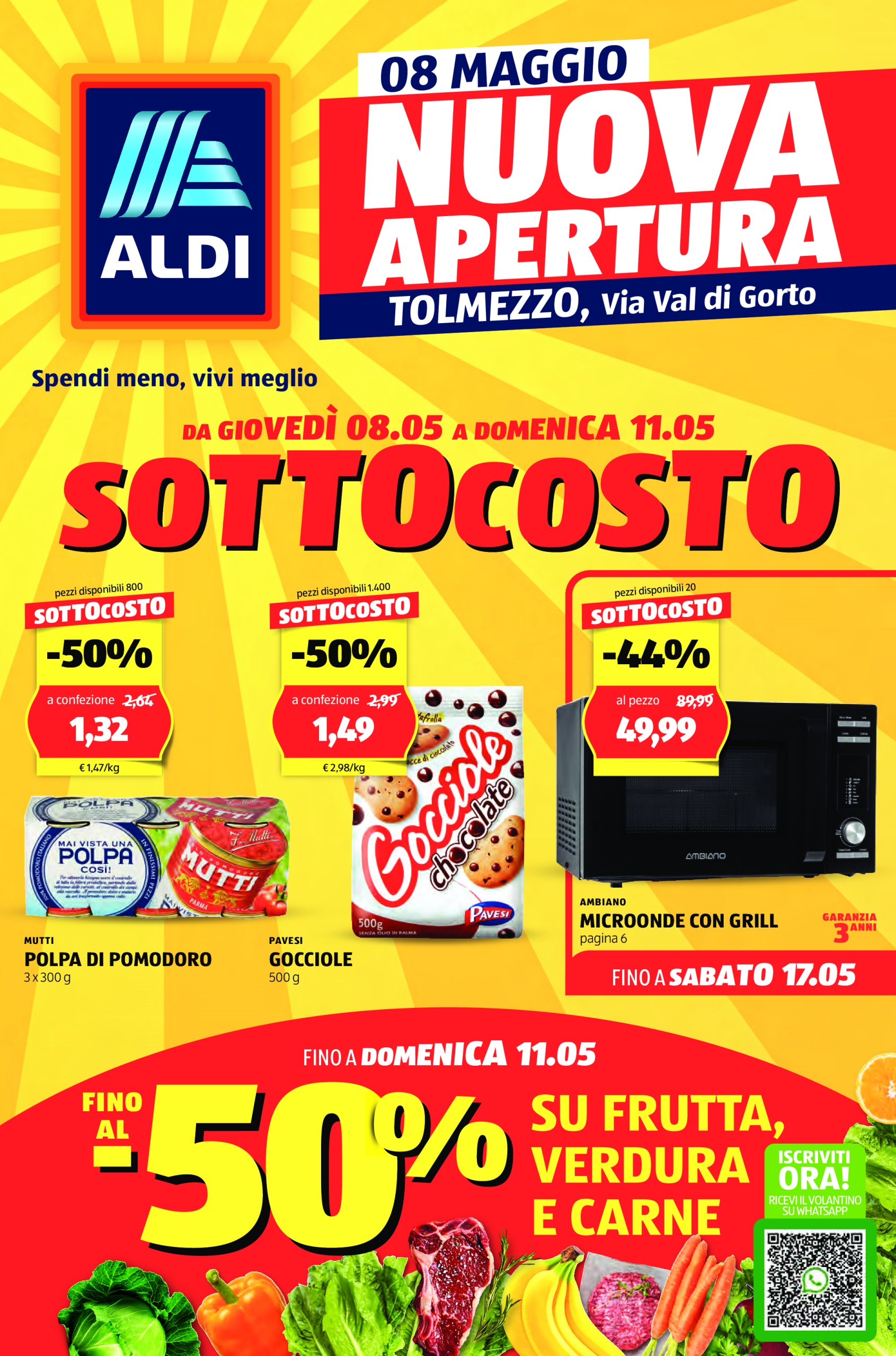 aldi - Volantino ALDI - Offerte nuova apertura Tolmezzo valido dal 08/05 al 11/05 - page: 1