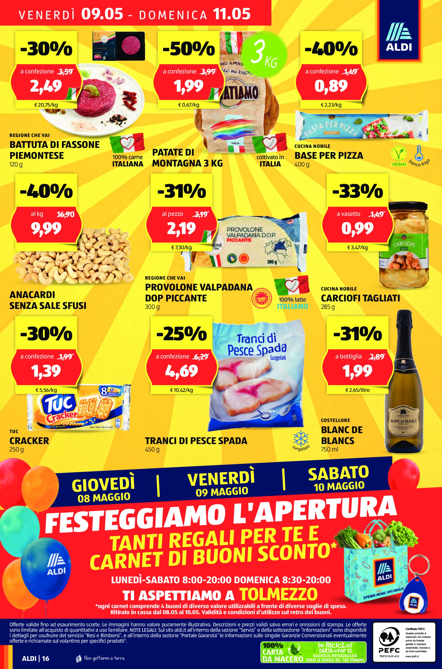 aldi - Volantino ALDI - Offerte nuova apertura Tolmezzo valido dal 08/05 al 11/05 - page: 16