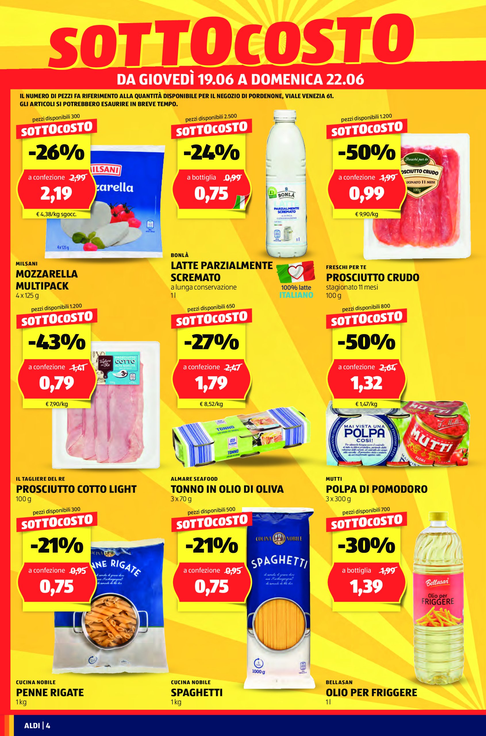 aldi - Volantino ALDI - Offerte nuova apertura Pordenone valido dal 19/06 al 28/06 - page: 4