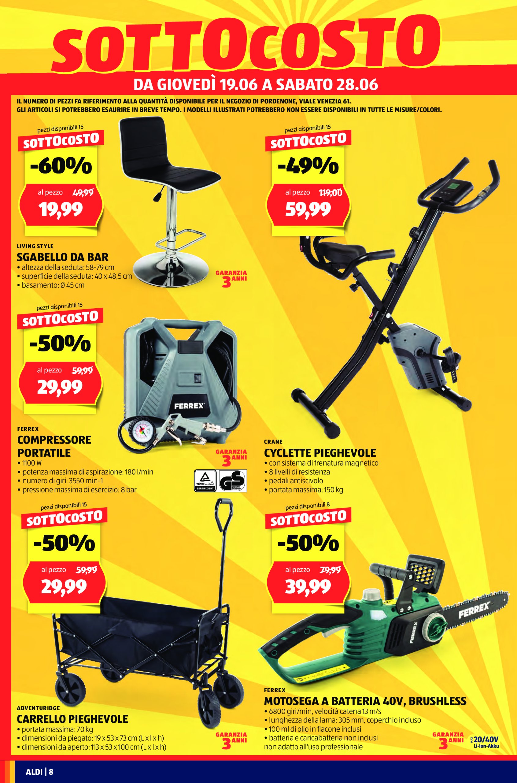 aldi - Volantino ALDI - Offerte nuova apertura Pordenone valido dal 19/06 al 28/06 - page: 8