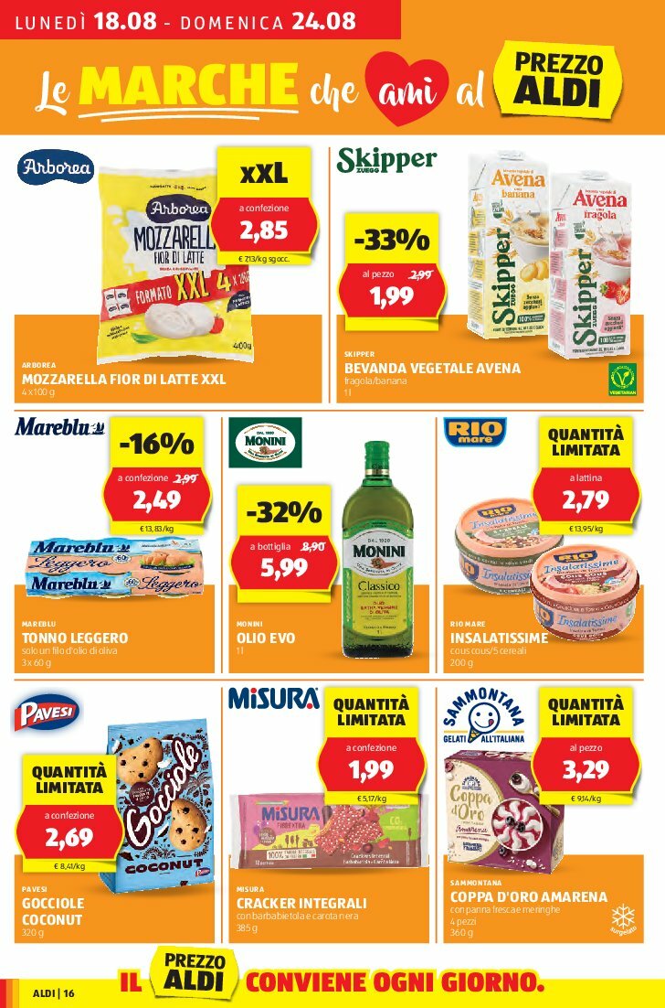 aldi - Volantino ALDI valido dal 18/08 al 24/08 - page: 16