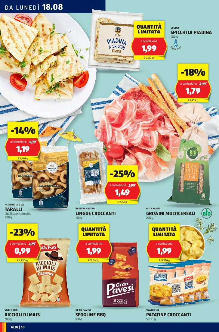 aldi - Volantino ALDI valido dal 18/08 al 24/08 - page: 10