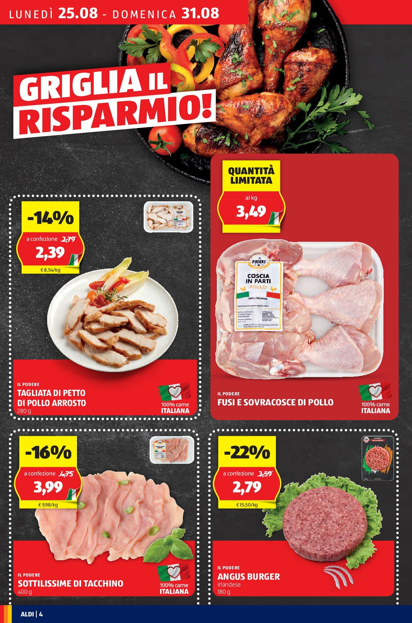 aldi - Volantino ALDI valido dal 25/08 al 31/08 - page: 4