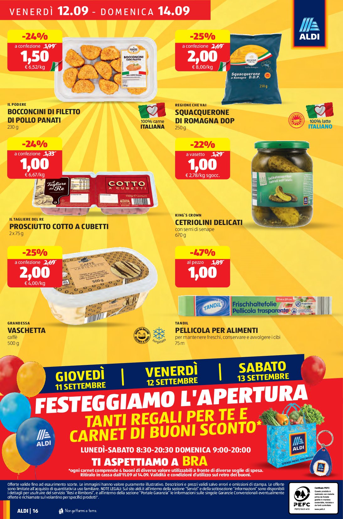 aldi - Volantino ALDI - Nuova Apertura Bra valido dal 11/09 al 20/09 - page: 16