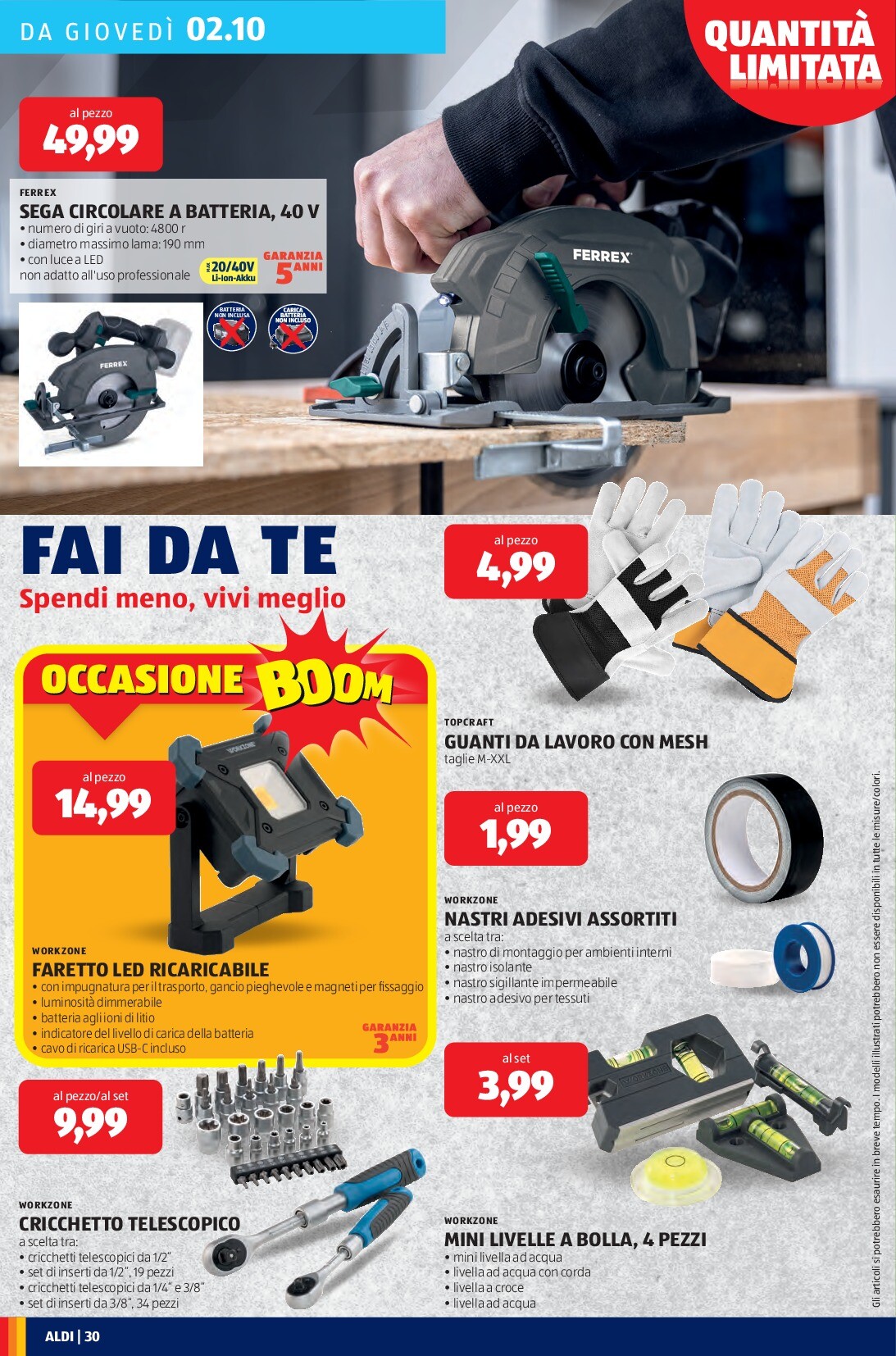 aldi - Volantino ALDI valido dal 29/09 al 05/10 - page: 30