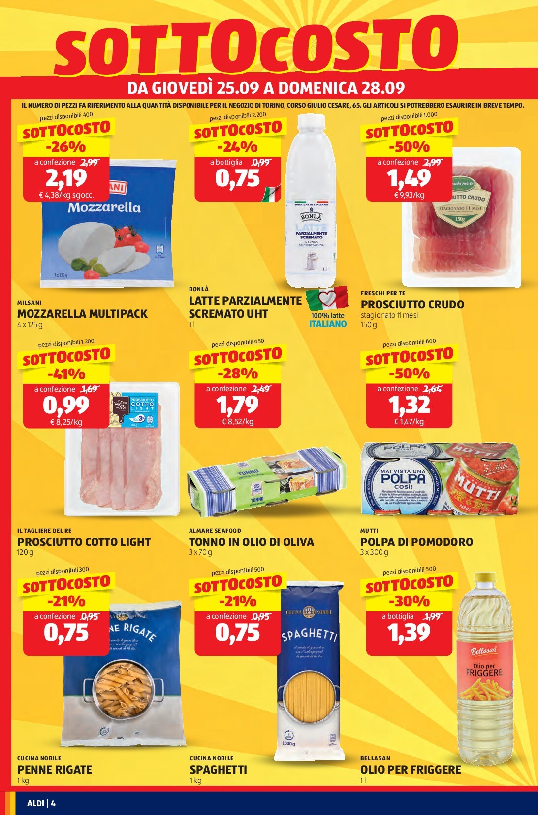 aldi - Volantino ALDI - Nuova Apertura Torino valido dal 25/09 al 04/10 - page: 4