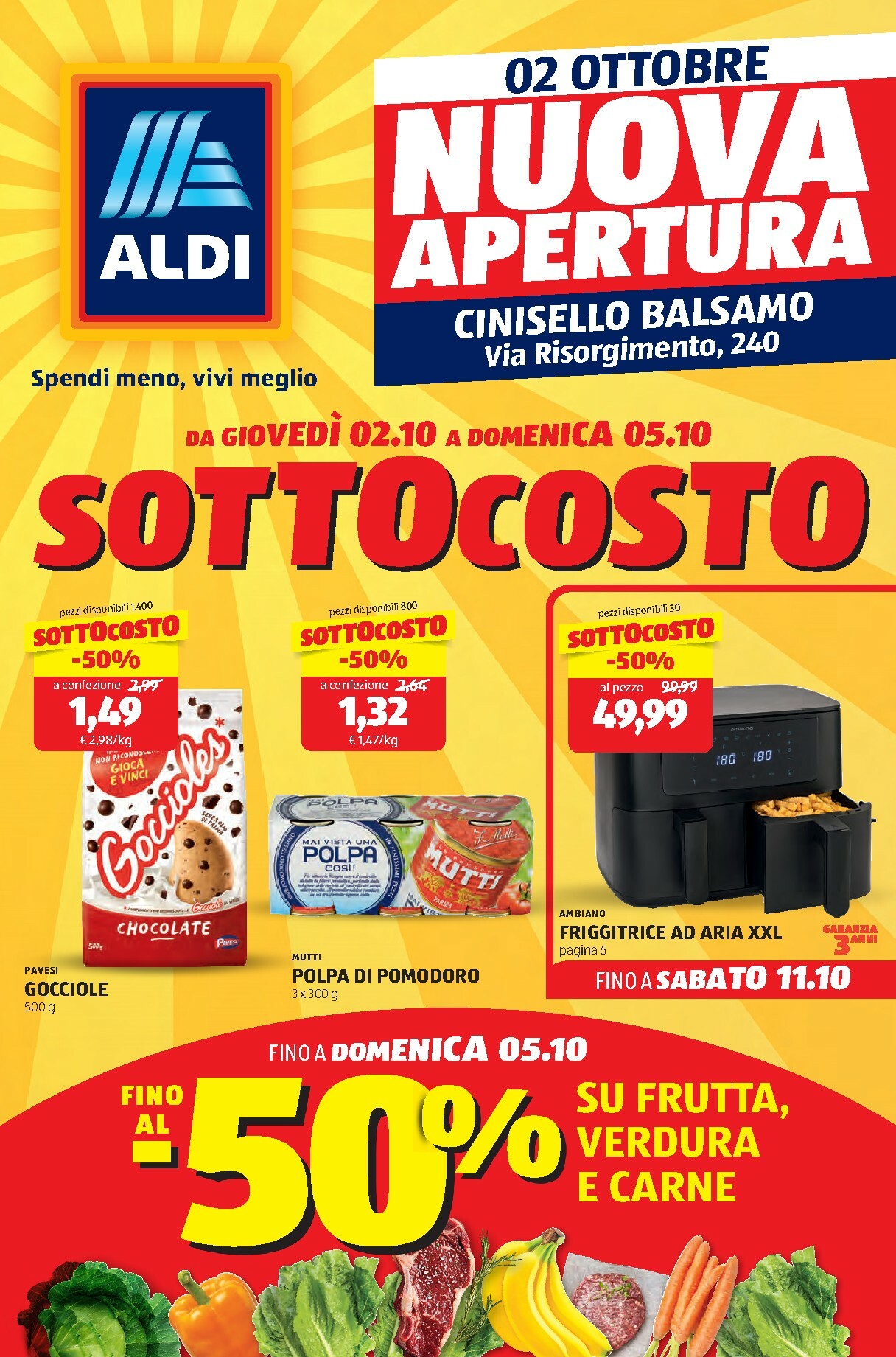 aldi - Volantino ALDI - Nuova Apertura Cinisello Balsamo valido dal 02/10 al 11/10