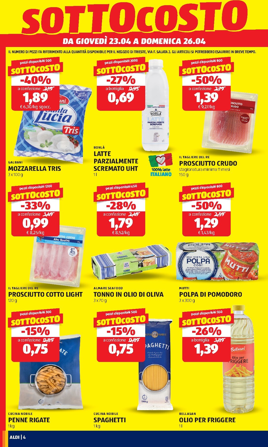 aldi - Volantino futuro ALDI - Nuovo Apertura Trieste valido dal giovedì 23/04/2026 al domenica 26/04/2026 - page: 4