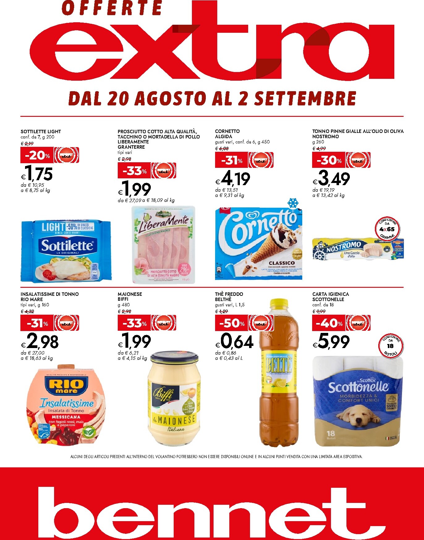 bennet - Volantino attuale di Bennet - Offerte extra valido dal giovedì 20/08/2026 al mercoledì 02/09/2026