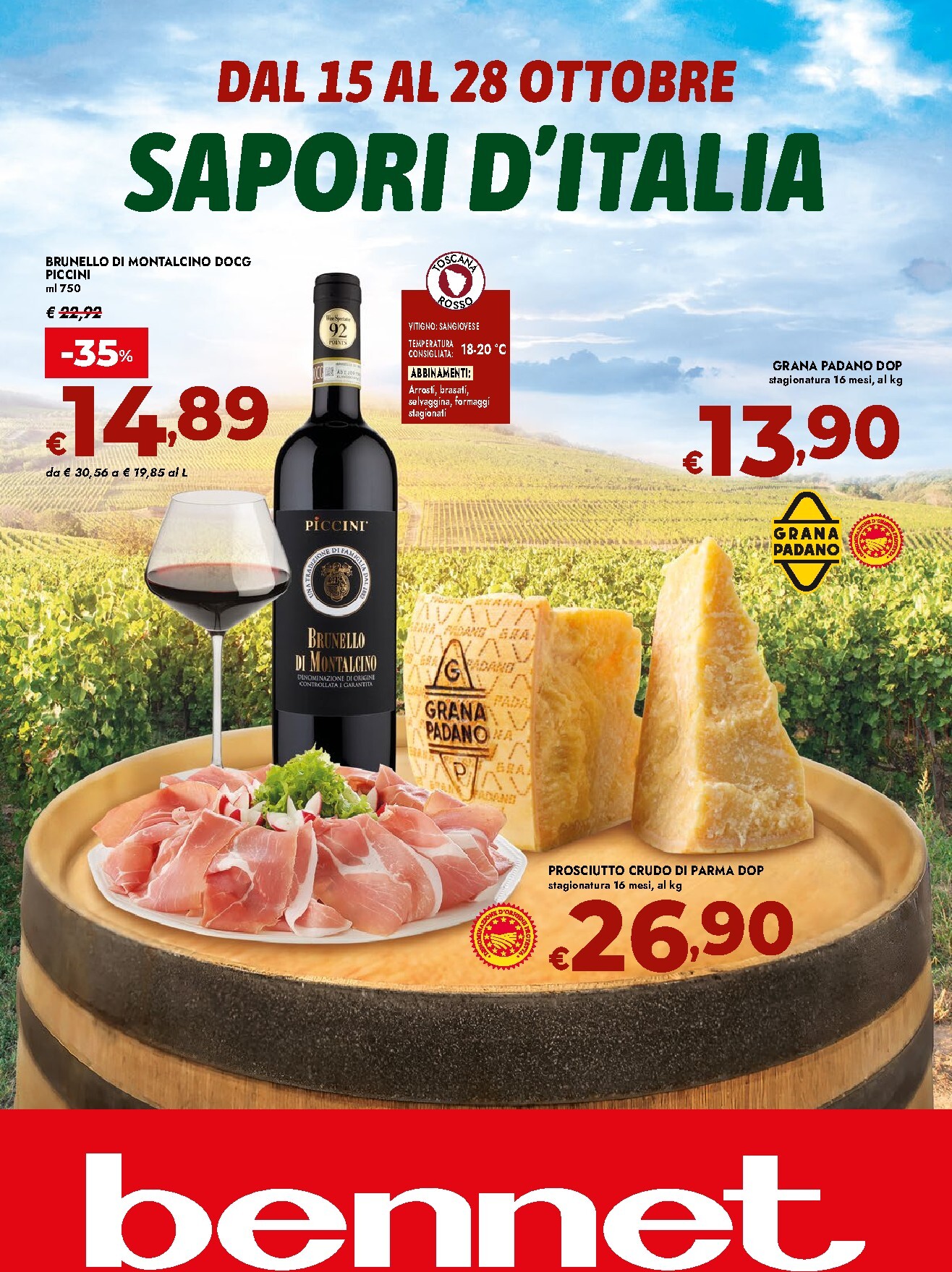 bennet - Volantino attuale di Bennet - Sapori d’Italia valido dal giovedì 15/10/2026 al mercoledì 28/10/2026 - page: 1