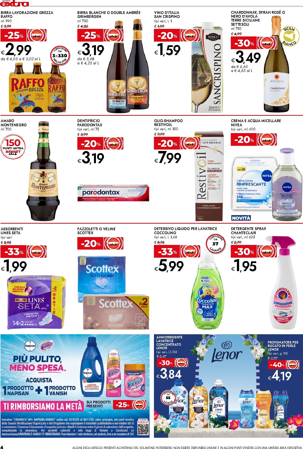 bennet - Volantino attuale di Bennet - Offerte Extra valido dal giovedì 22/10/2026 al mercoledì 04/11/2026 - page: 4