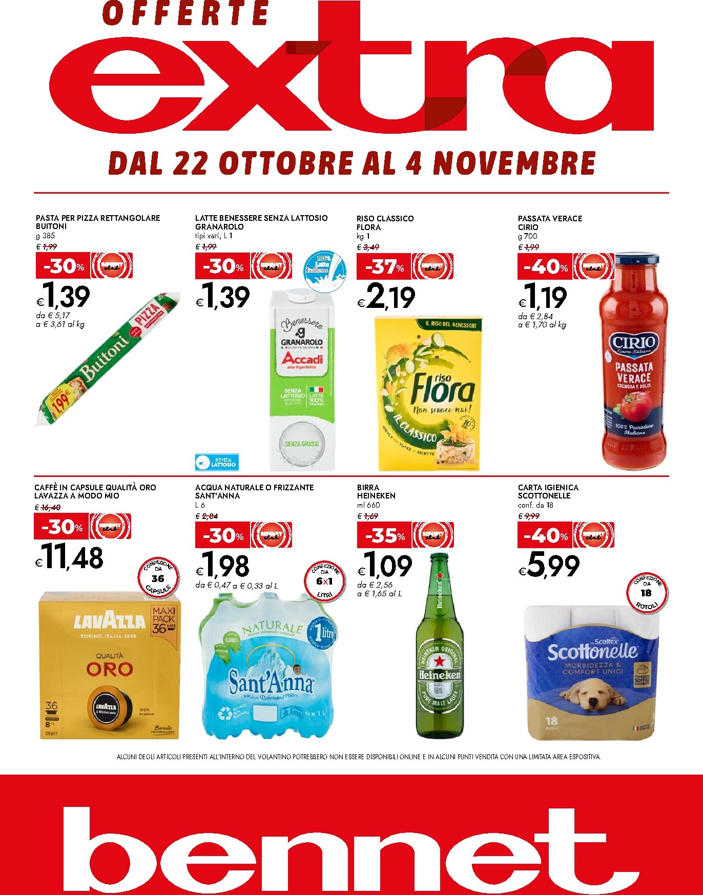 bennet - Volantino attuale di Bennet - Offerte Extra valido dal giovedì 22/10/2026 al mercoledì 04/11/2026 - page: 1