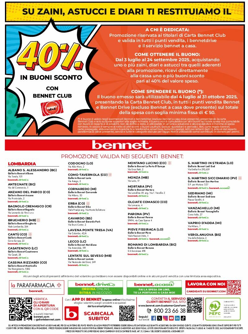 bennet - Volantino Bennet valido dal 31/07 al 13/08 - page: 32